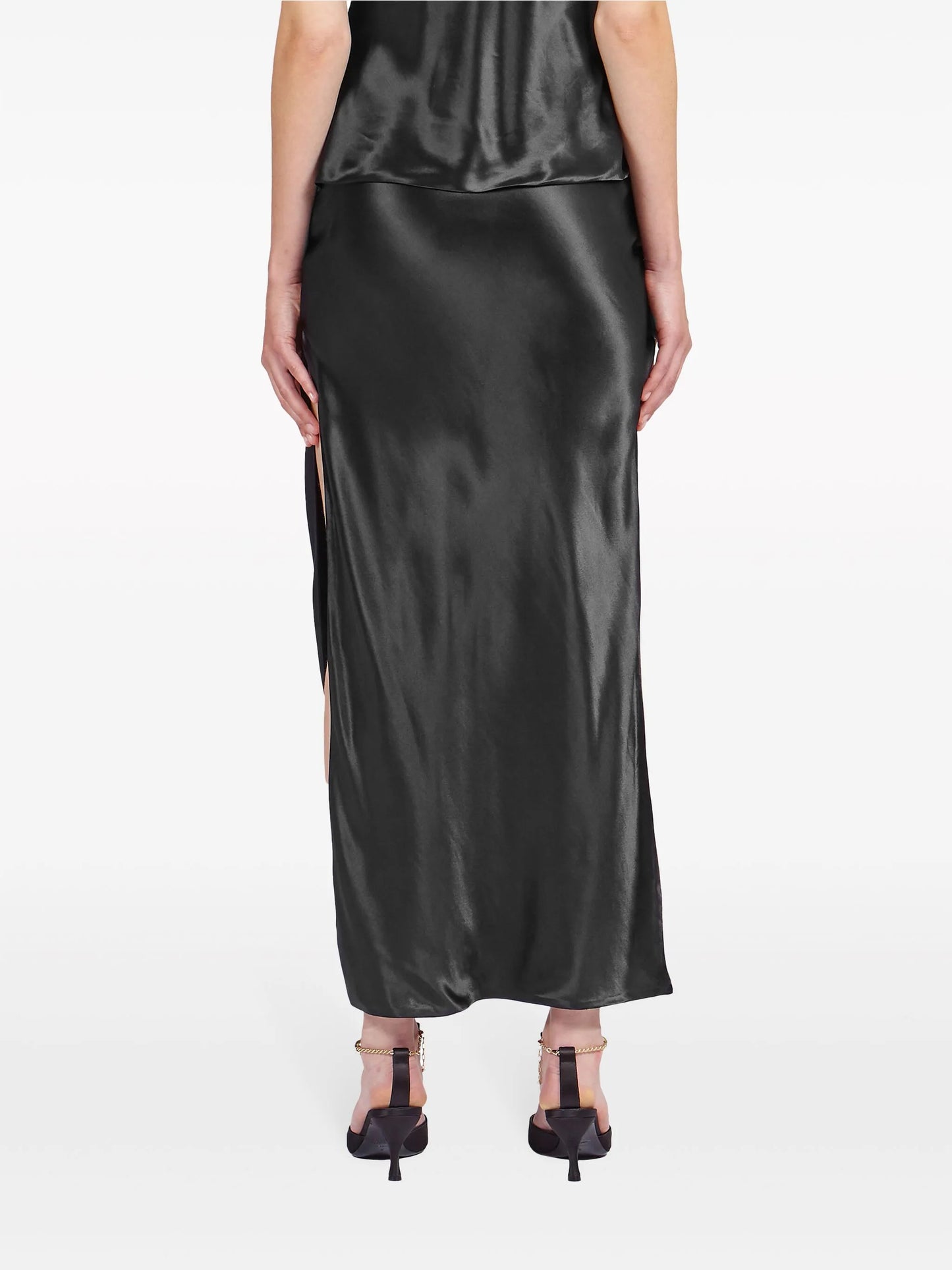 satin maxi skirt