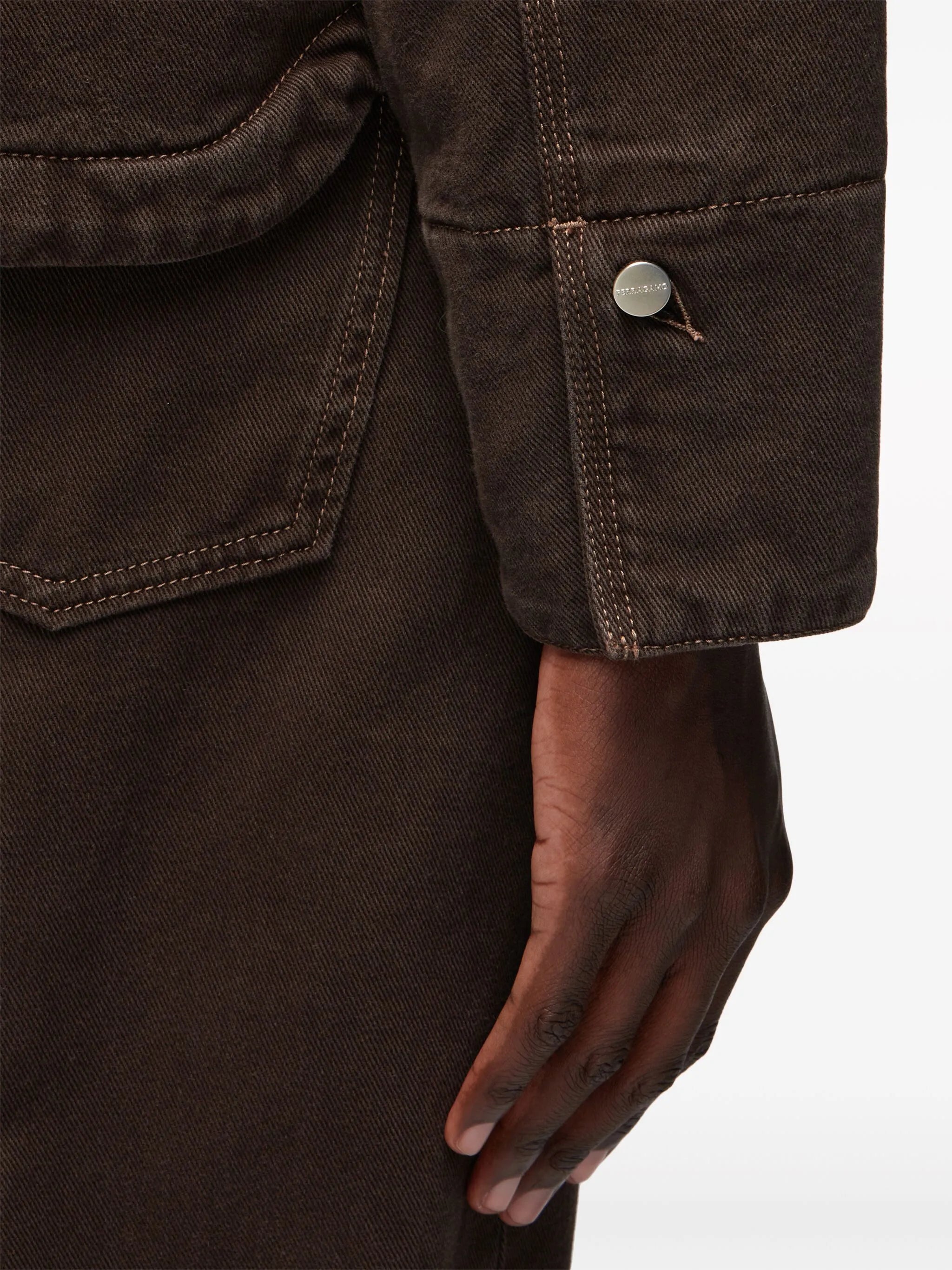 classic-collar zipped bomber jacket