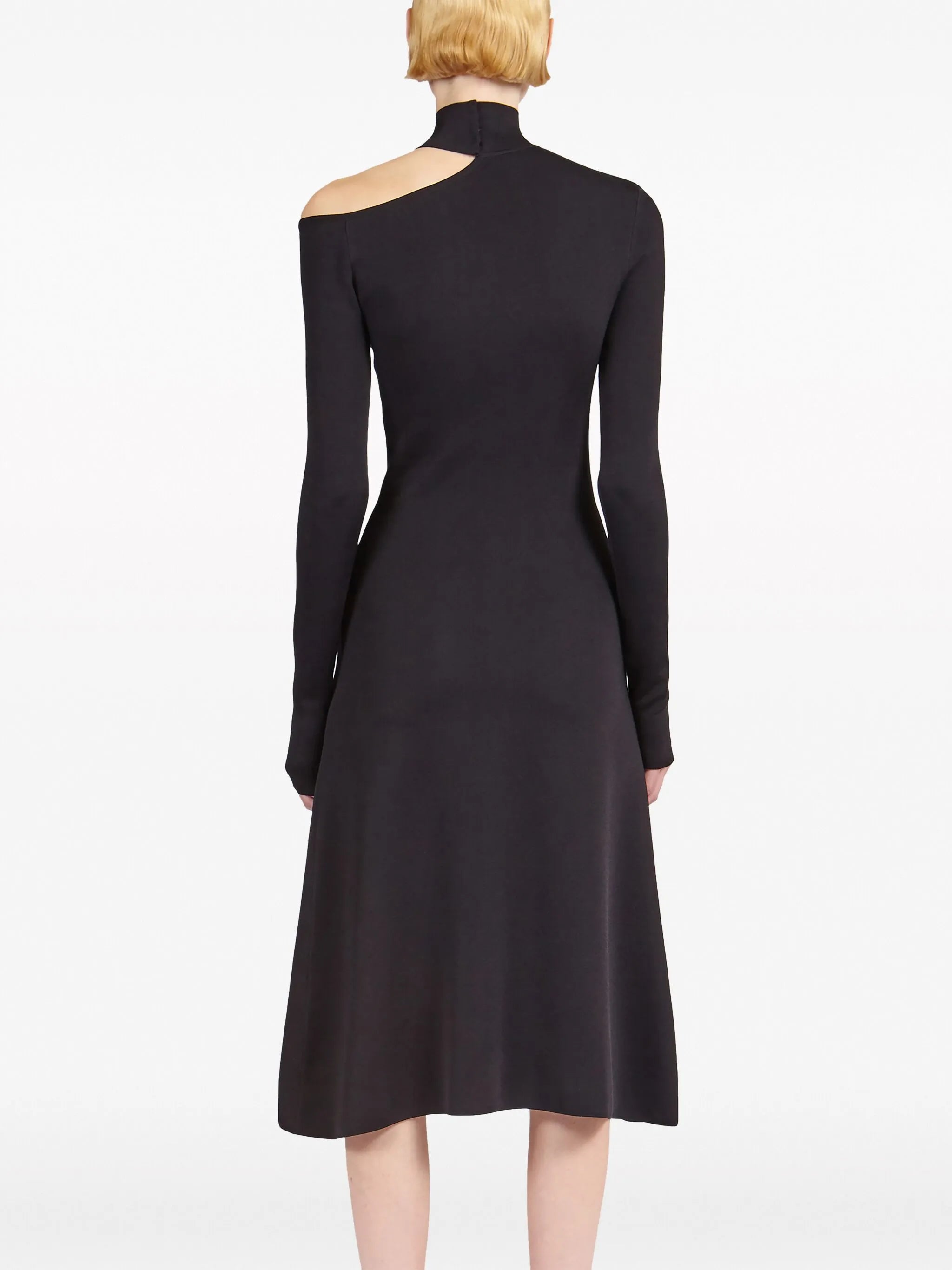 cut-out knitted midi dress