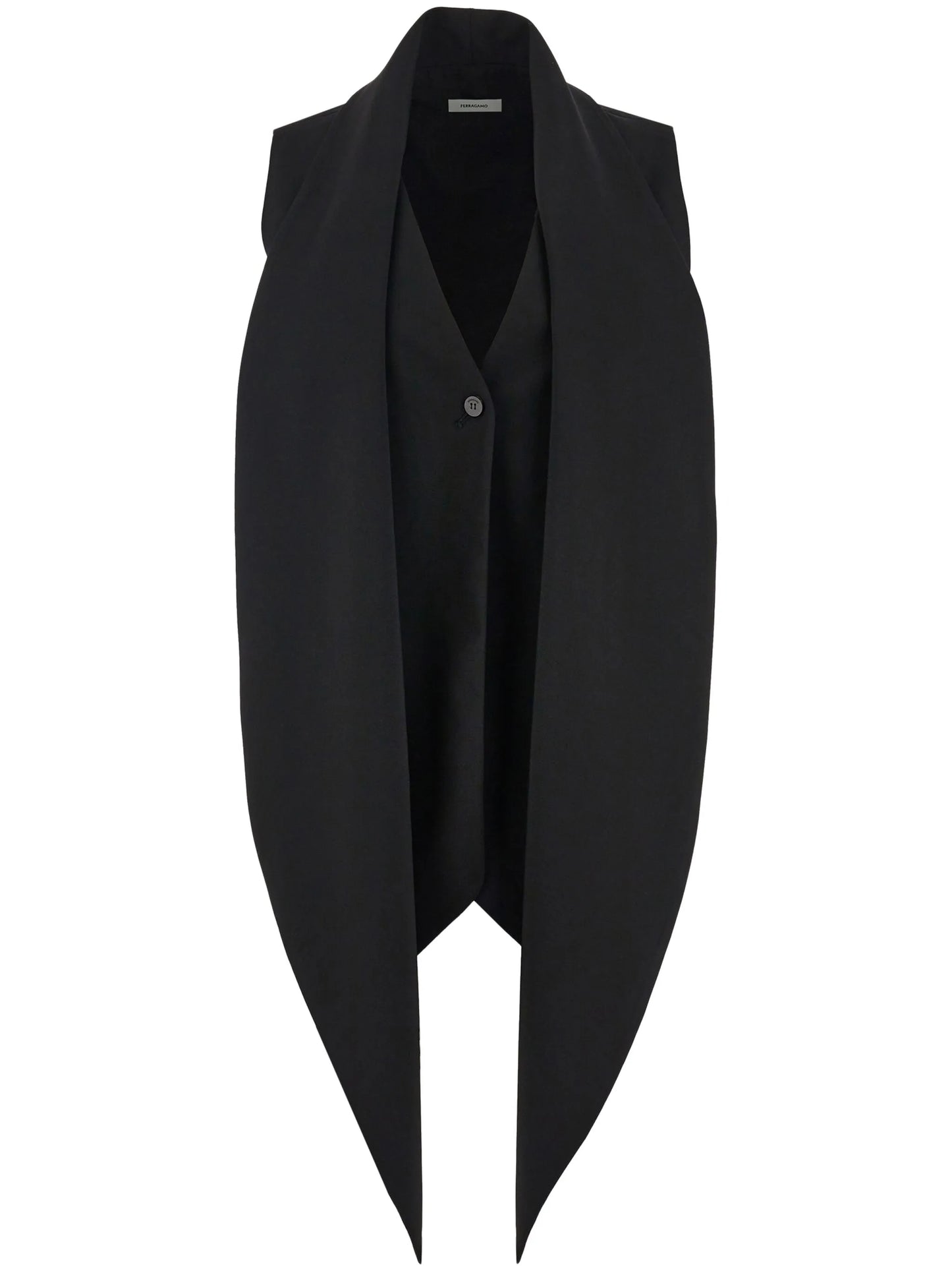 sash-detail V-neck waistcoat