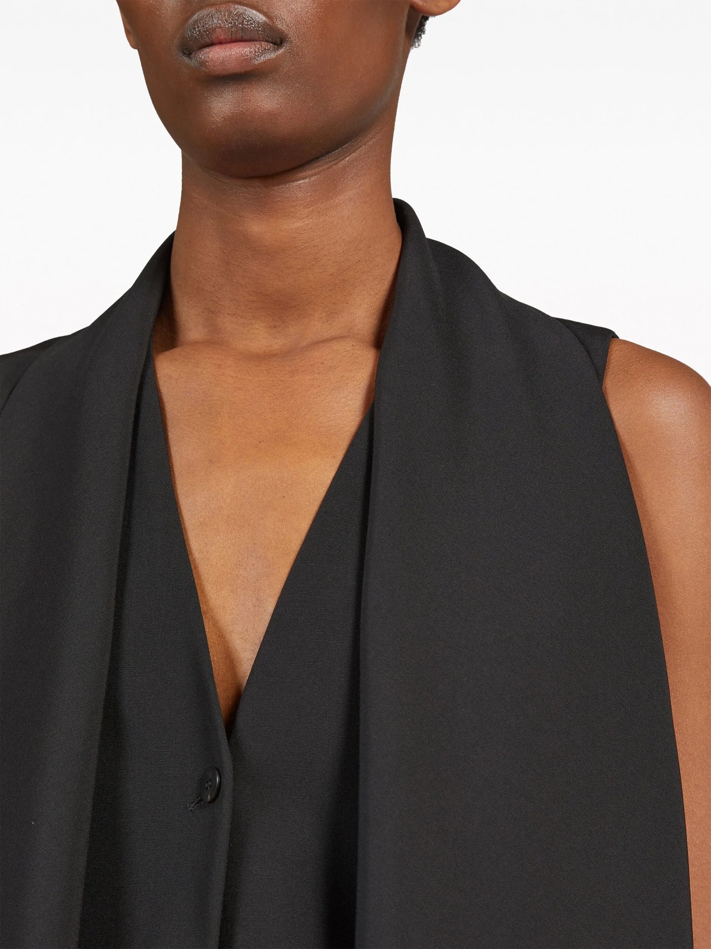 sash-detail V-neck waistcoat