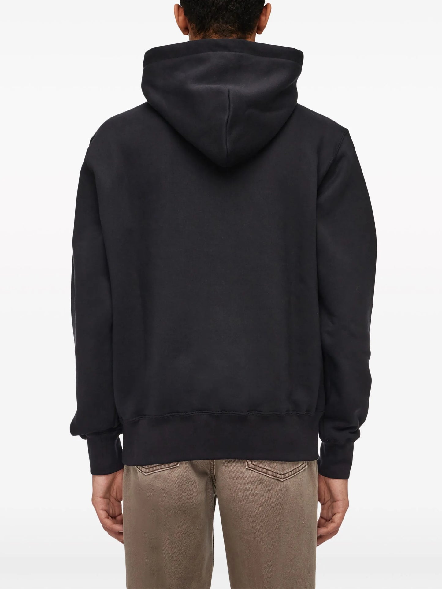 logo-embroidered cotton hoodie