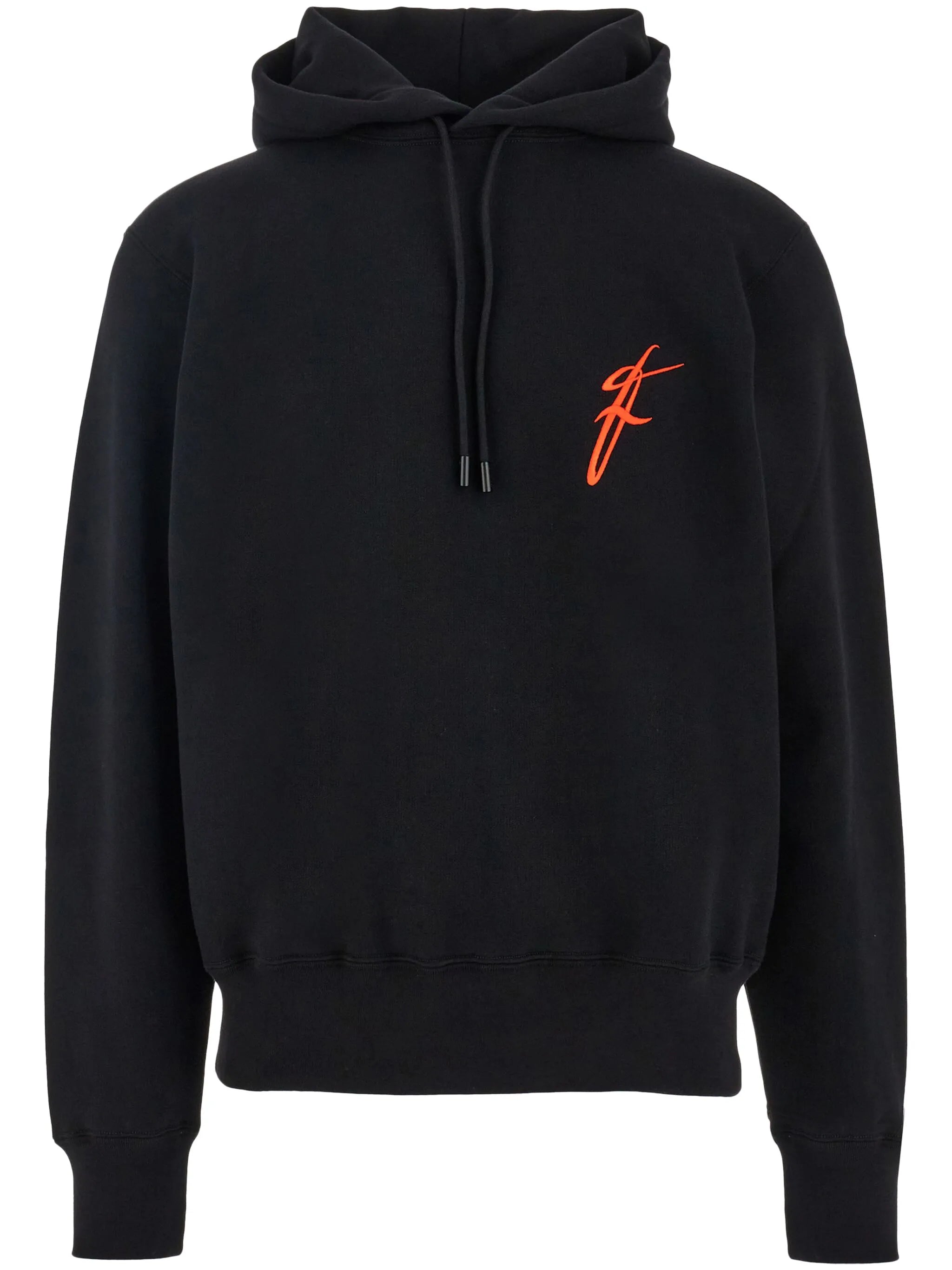 logo-embroidered cotton hoodie