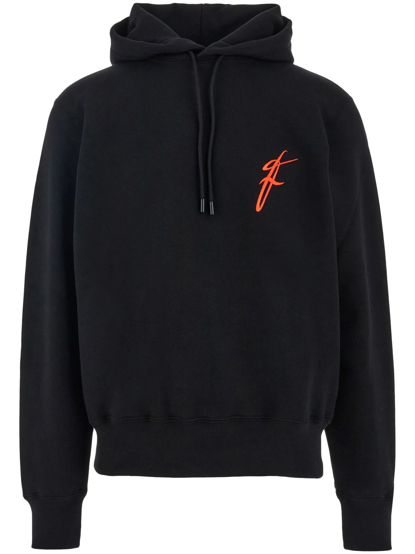 logo-embroidered cotton hoodie