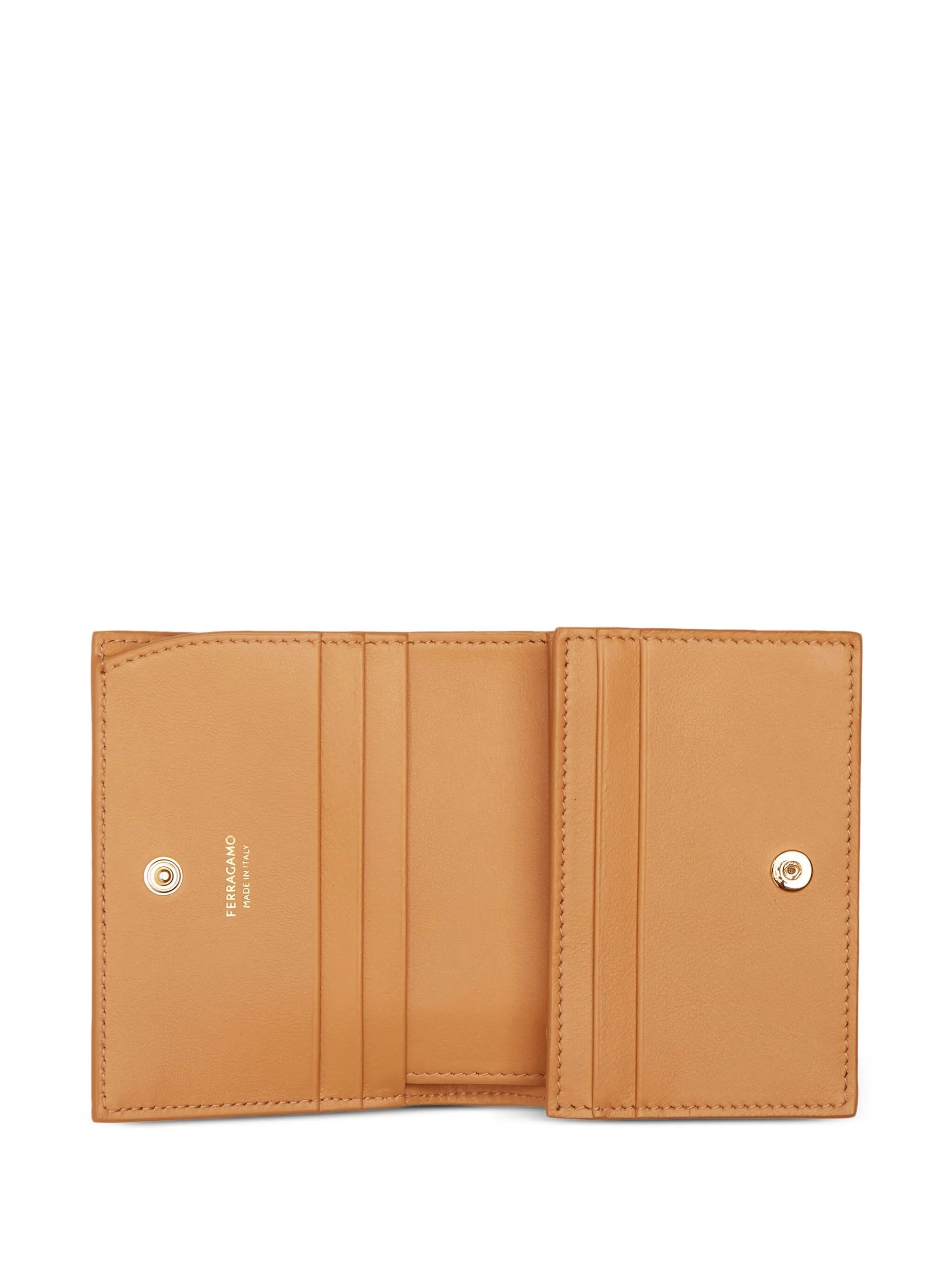 Gancini-plaque leather wallet