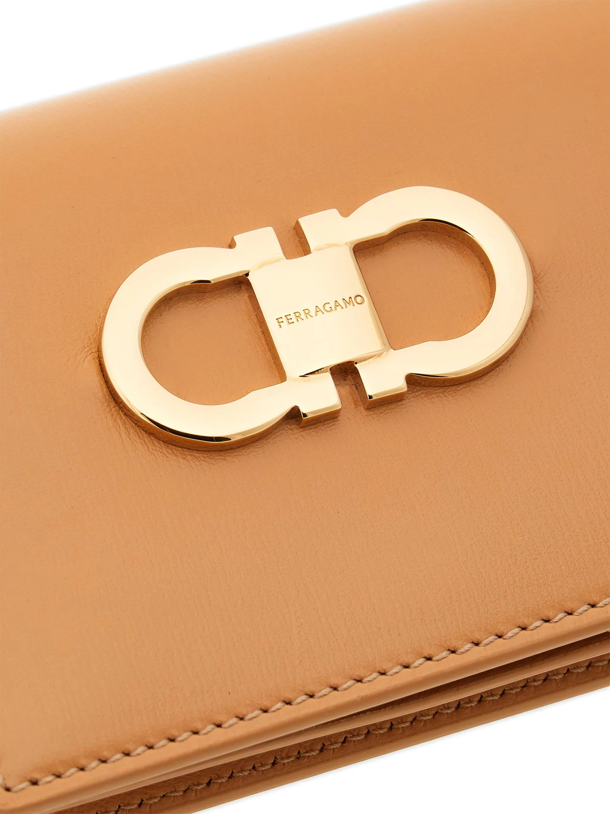 Gancini-plaque leather wallet