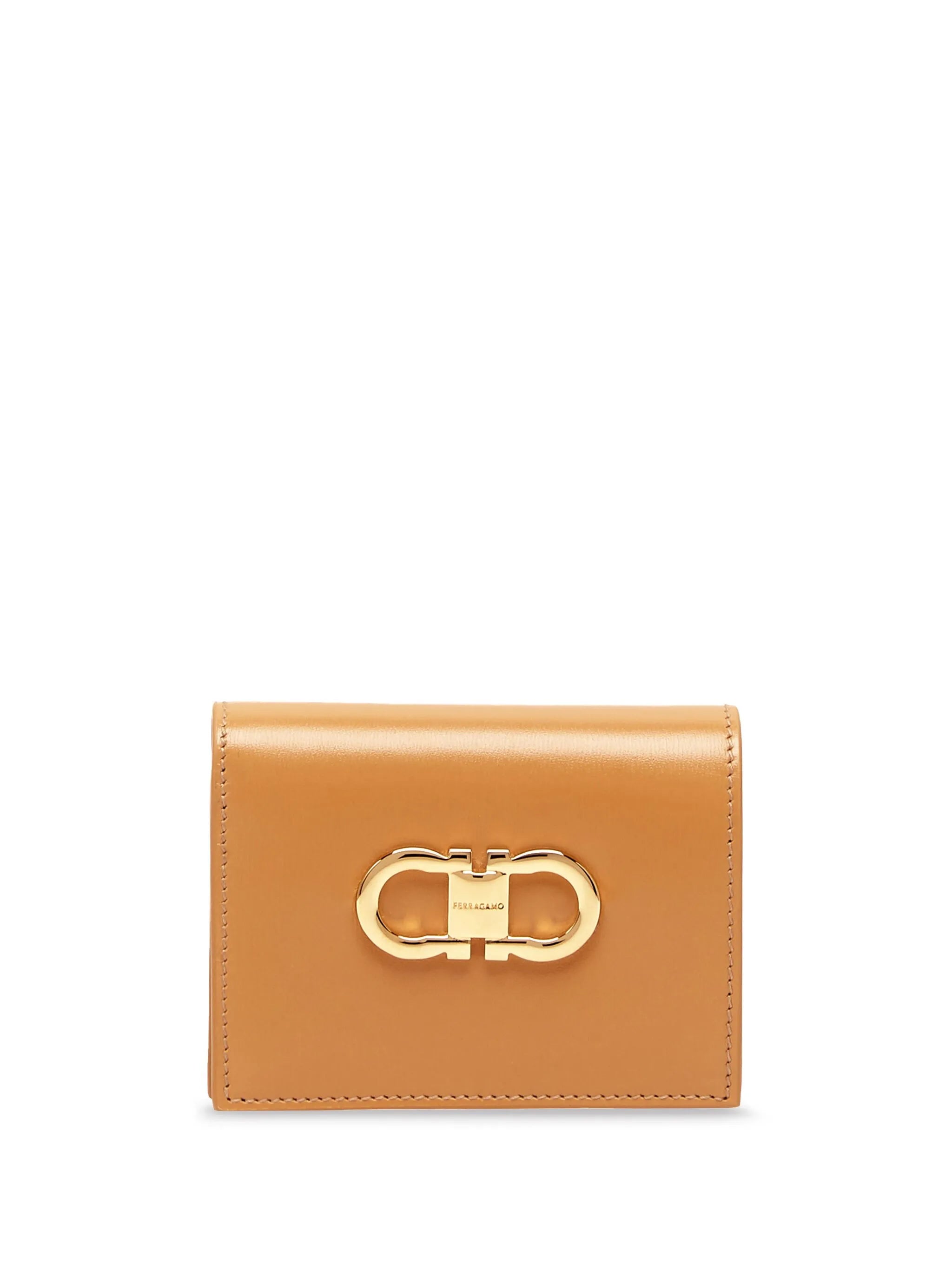 Gancini-plaque leather wallet
