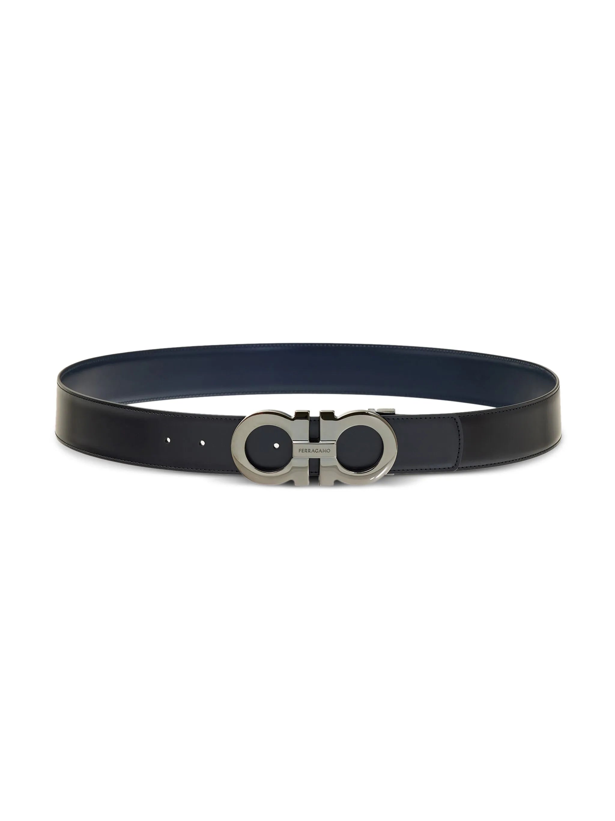 Gancini reversible leather belt