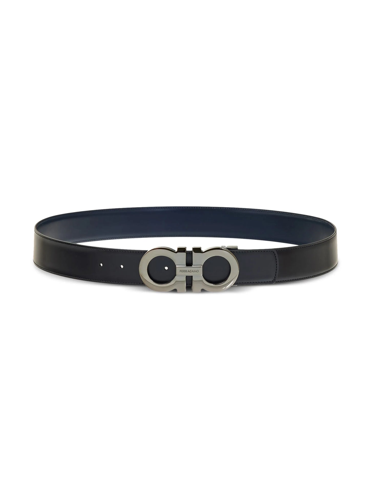 Gancini reversible leather belt