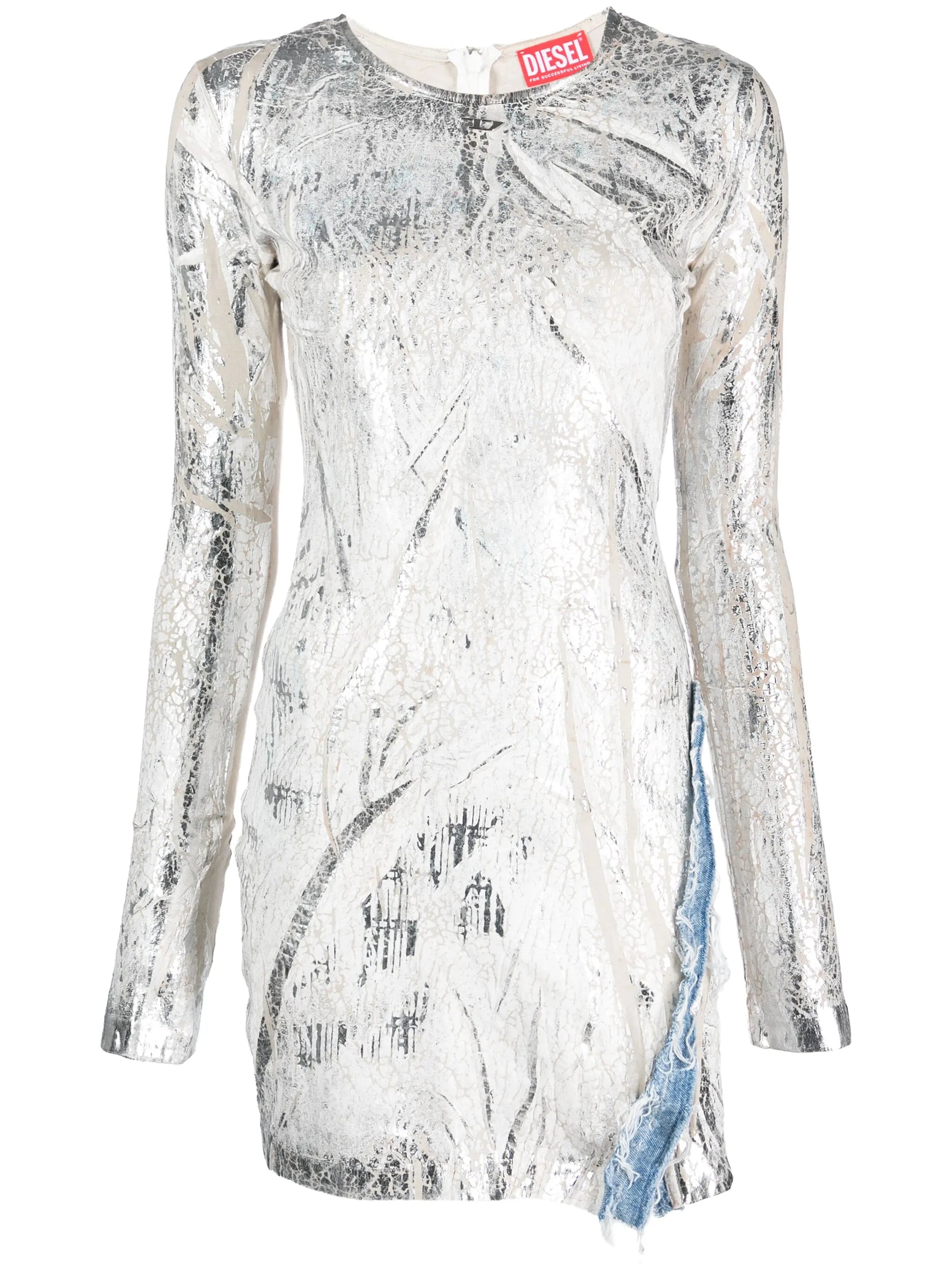 D-Hopply marble-washed minidress