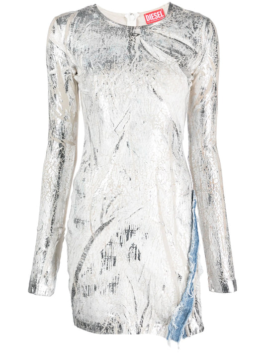 D-Hopply marble-washed minidress