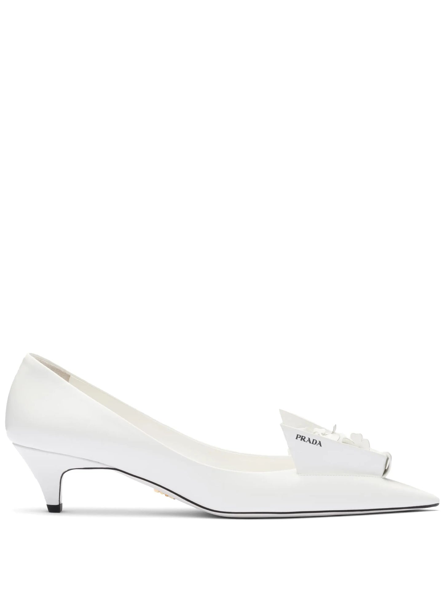 45mm floral-appliqué leather pumps