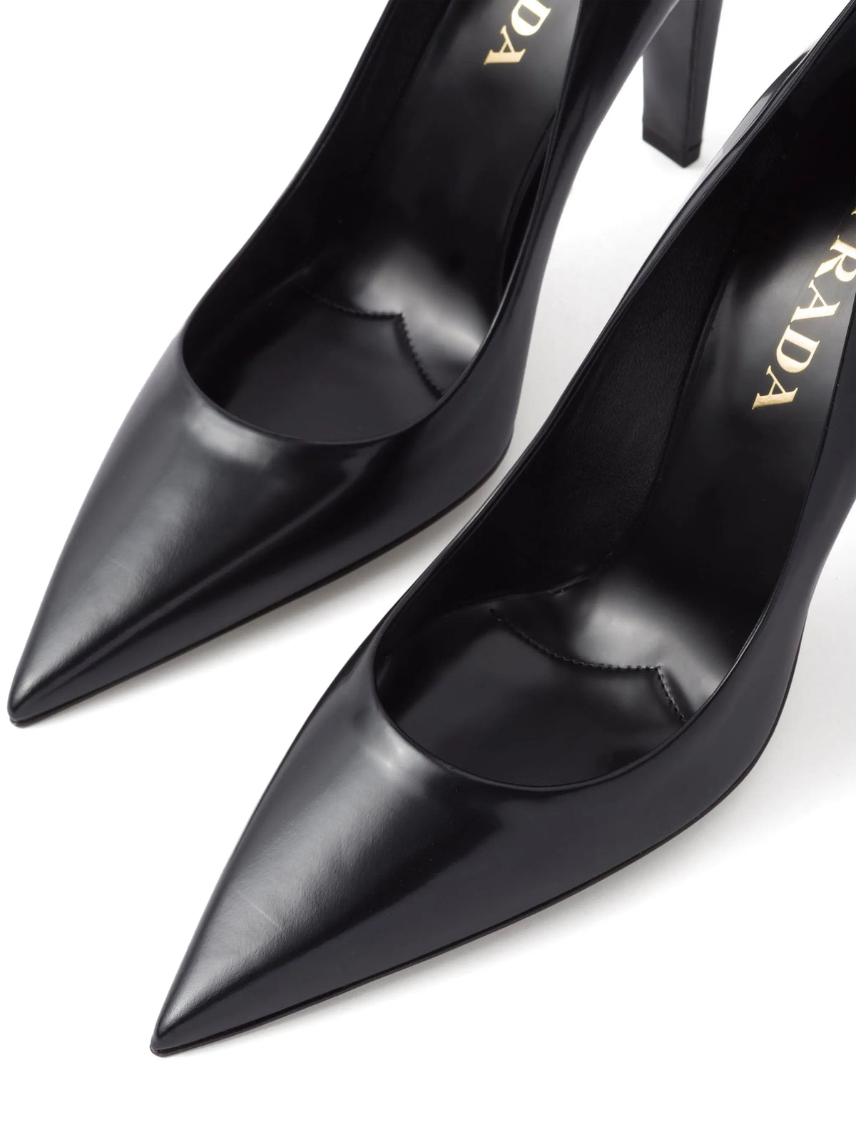100mm brushed-leather pumps
