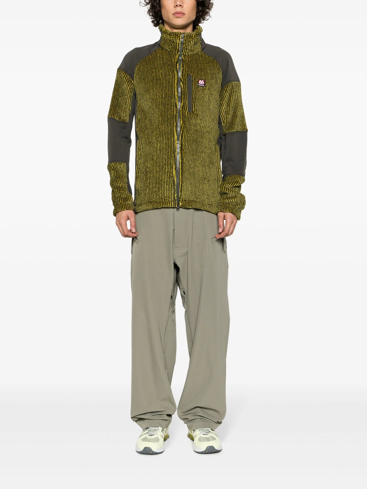 logo-patch panelled-design jacket