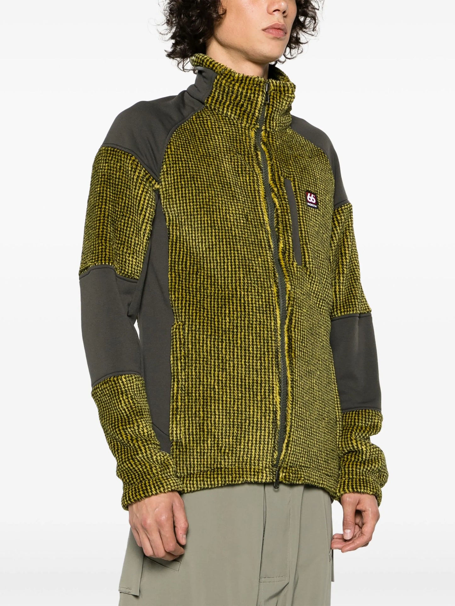 logo-patch panelled-design jacket