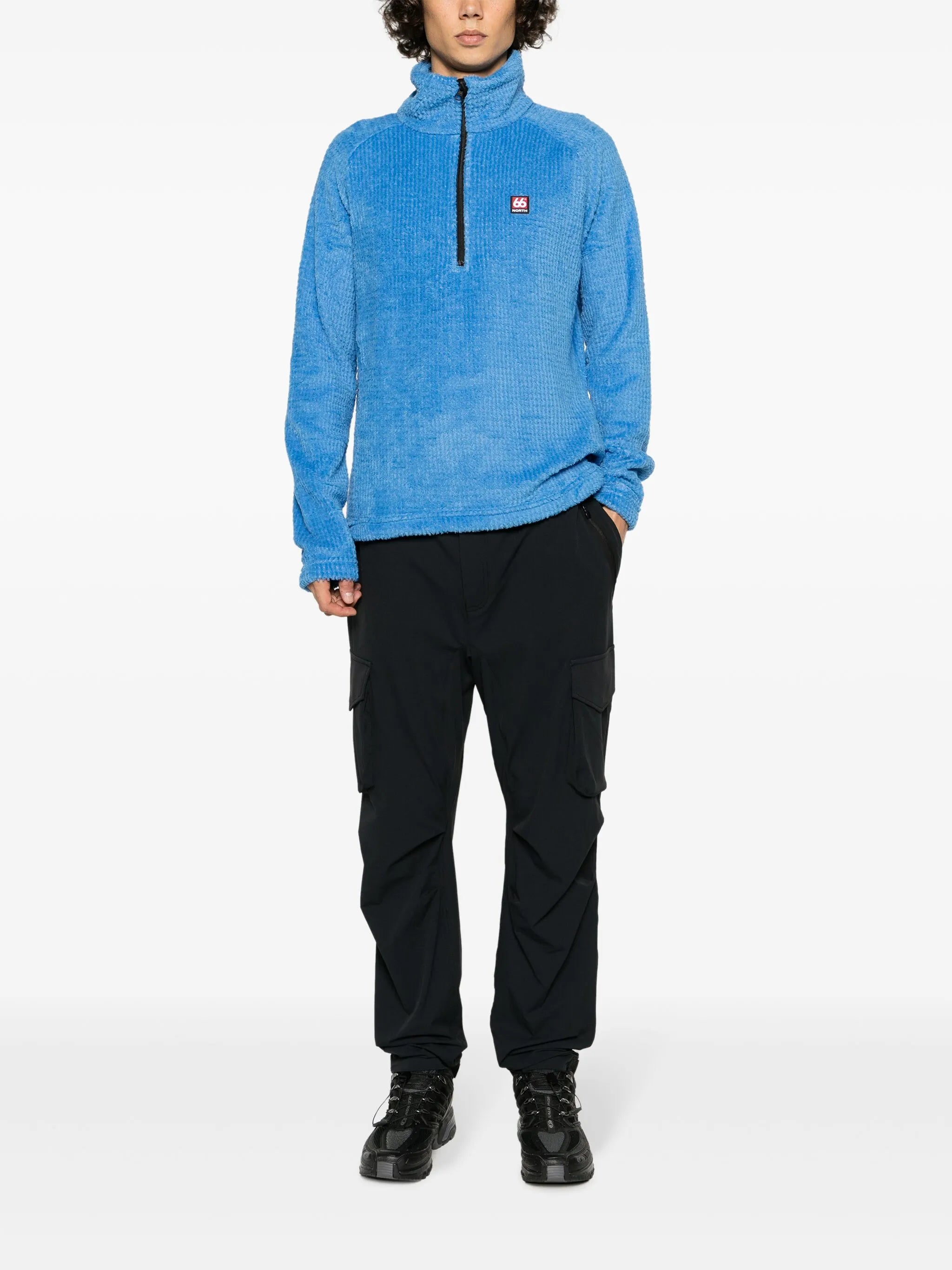 cargo-pocket buckle-fastening trousers