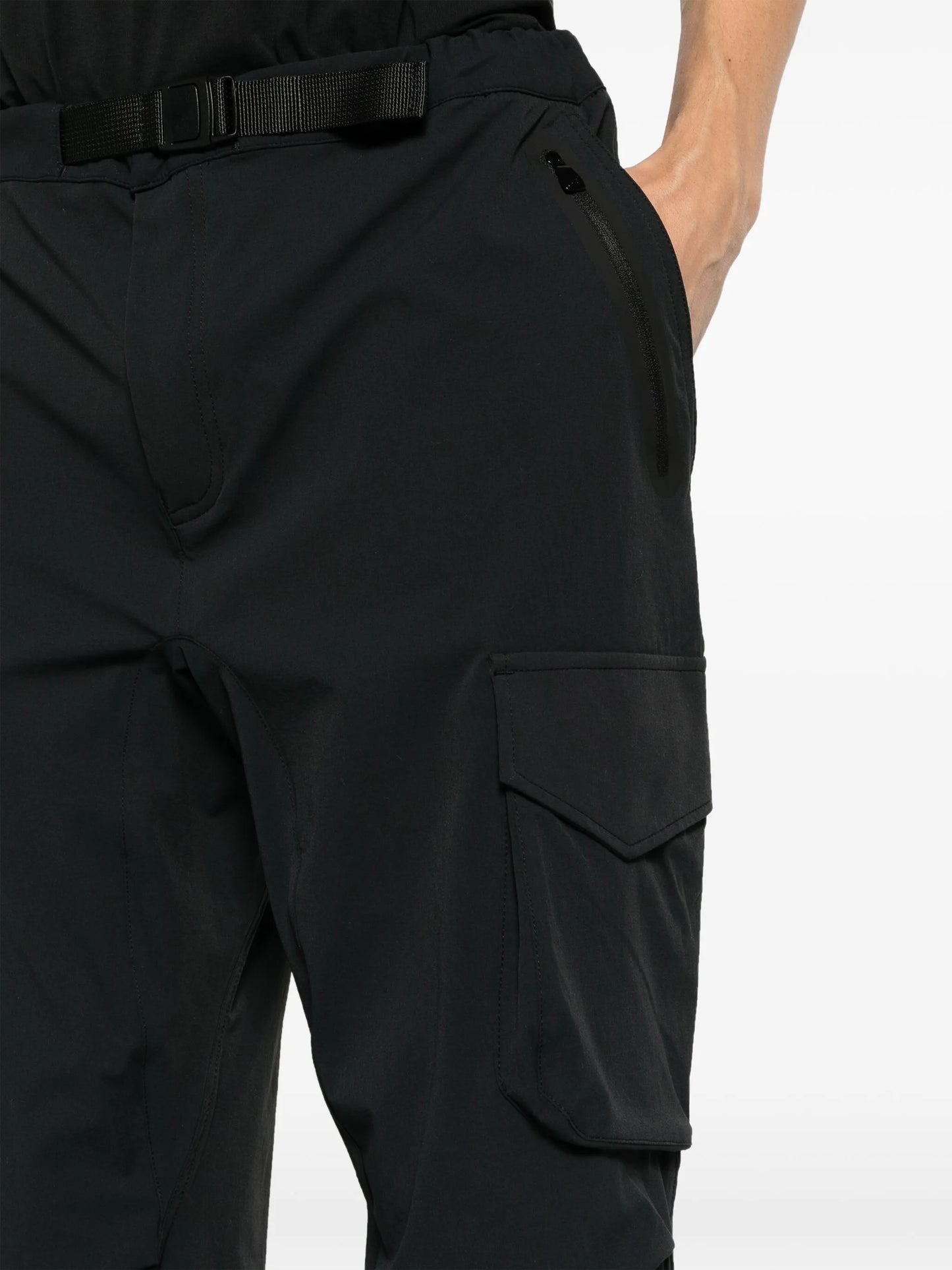 cargo-pocket buckle-fastening trousers