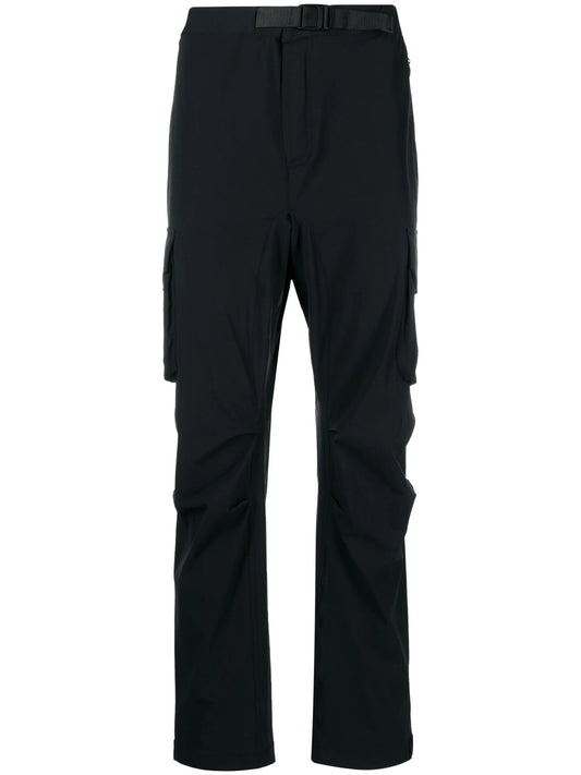cargo-pocket buckle-fastening trousers