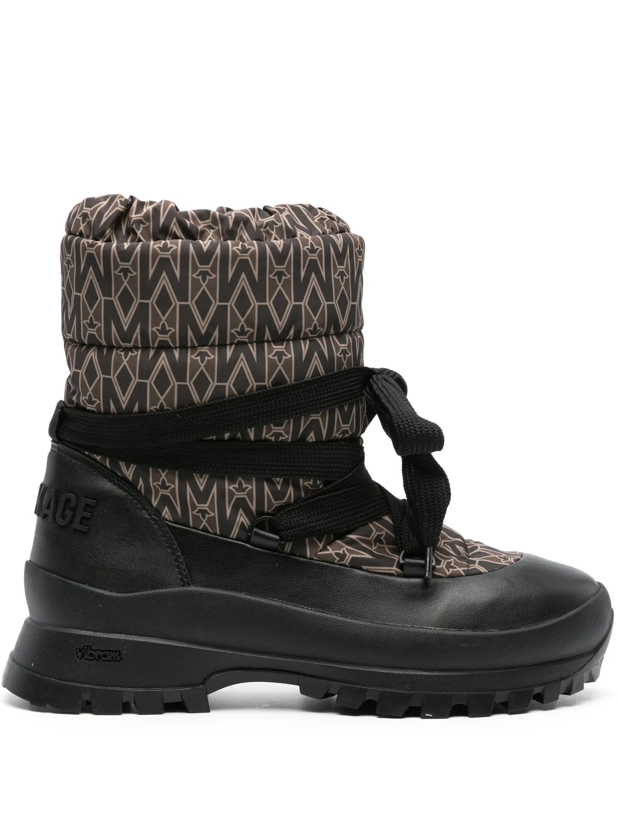 Conquer monogram-print snow boots