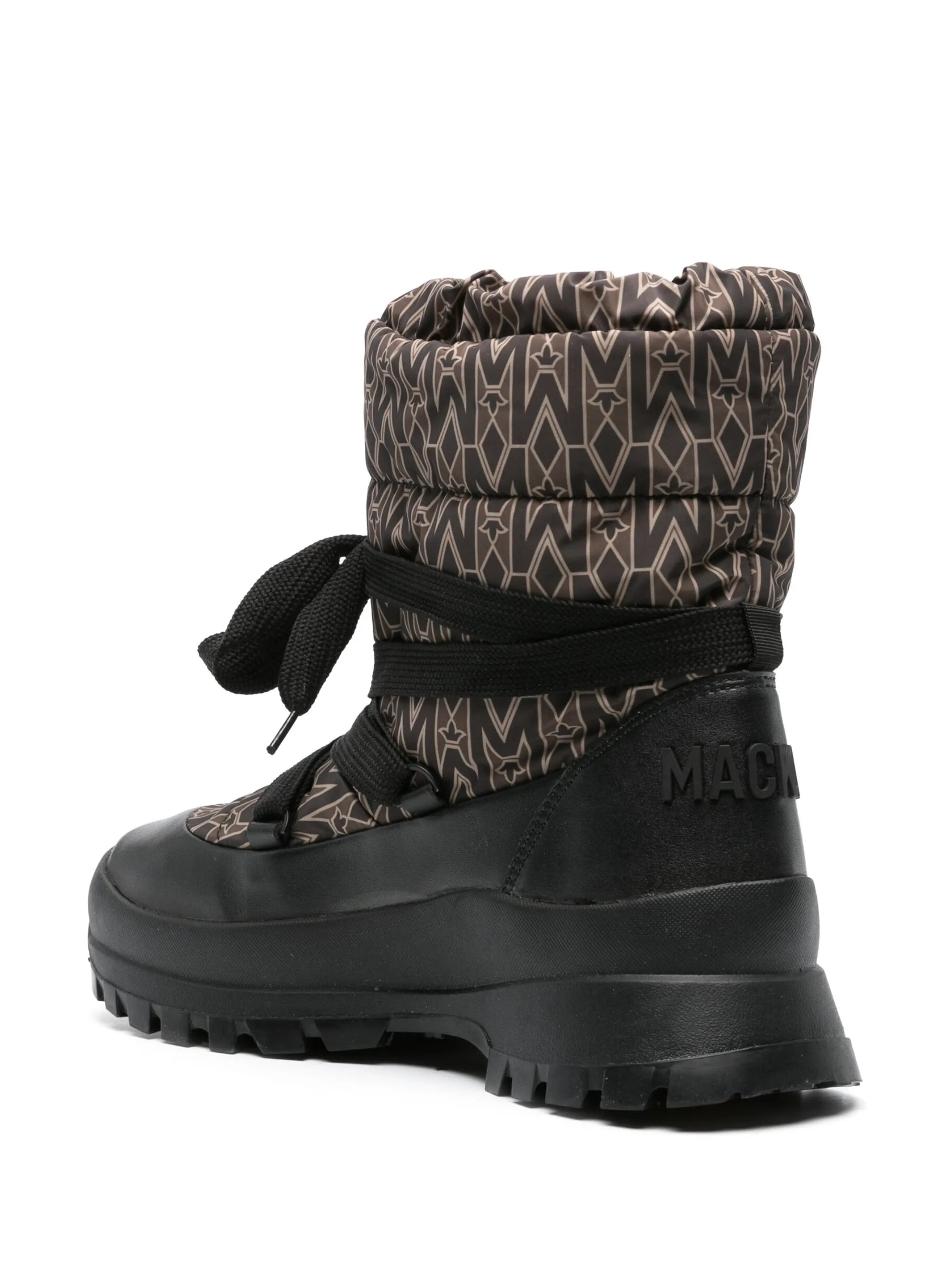 Conquer monogram-print snow boots