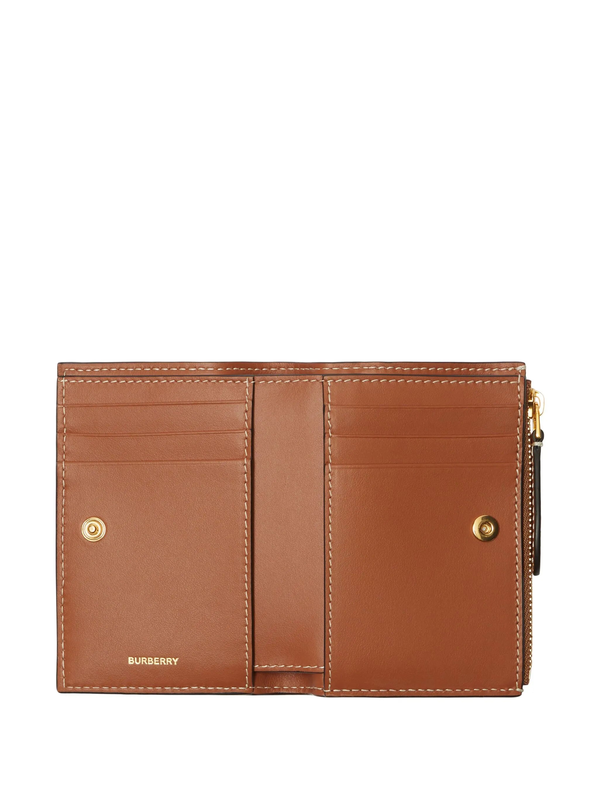 Vintage Check-pattern bi-fold wallet