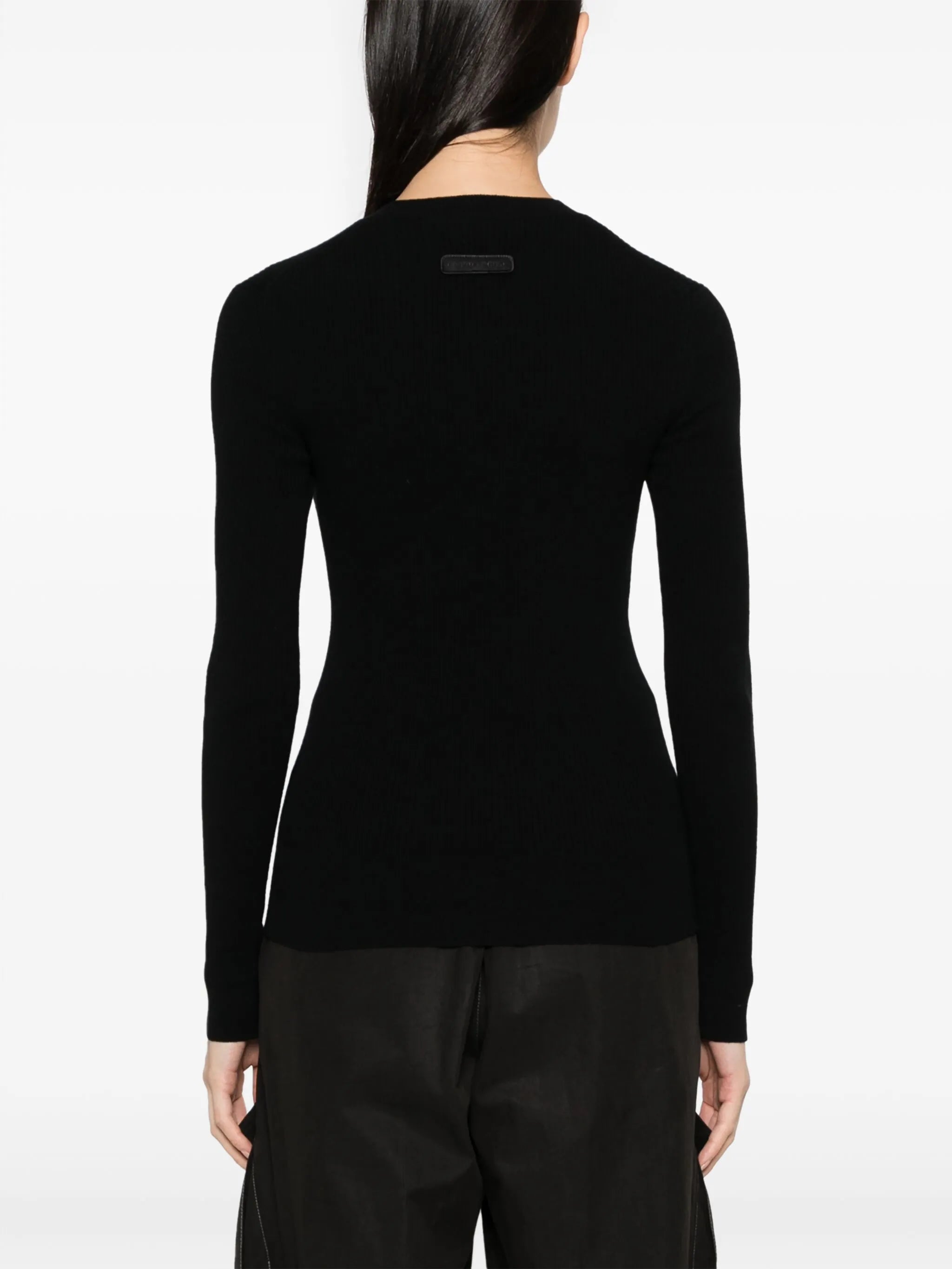 Georgian ribbed-knit wool jumper