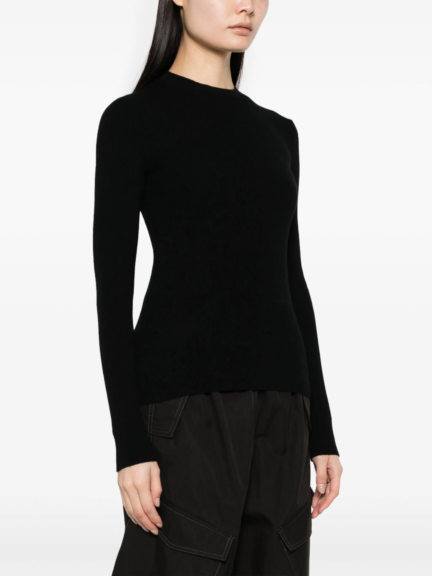 Georgian ribbed-knit wool jumper