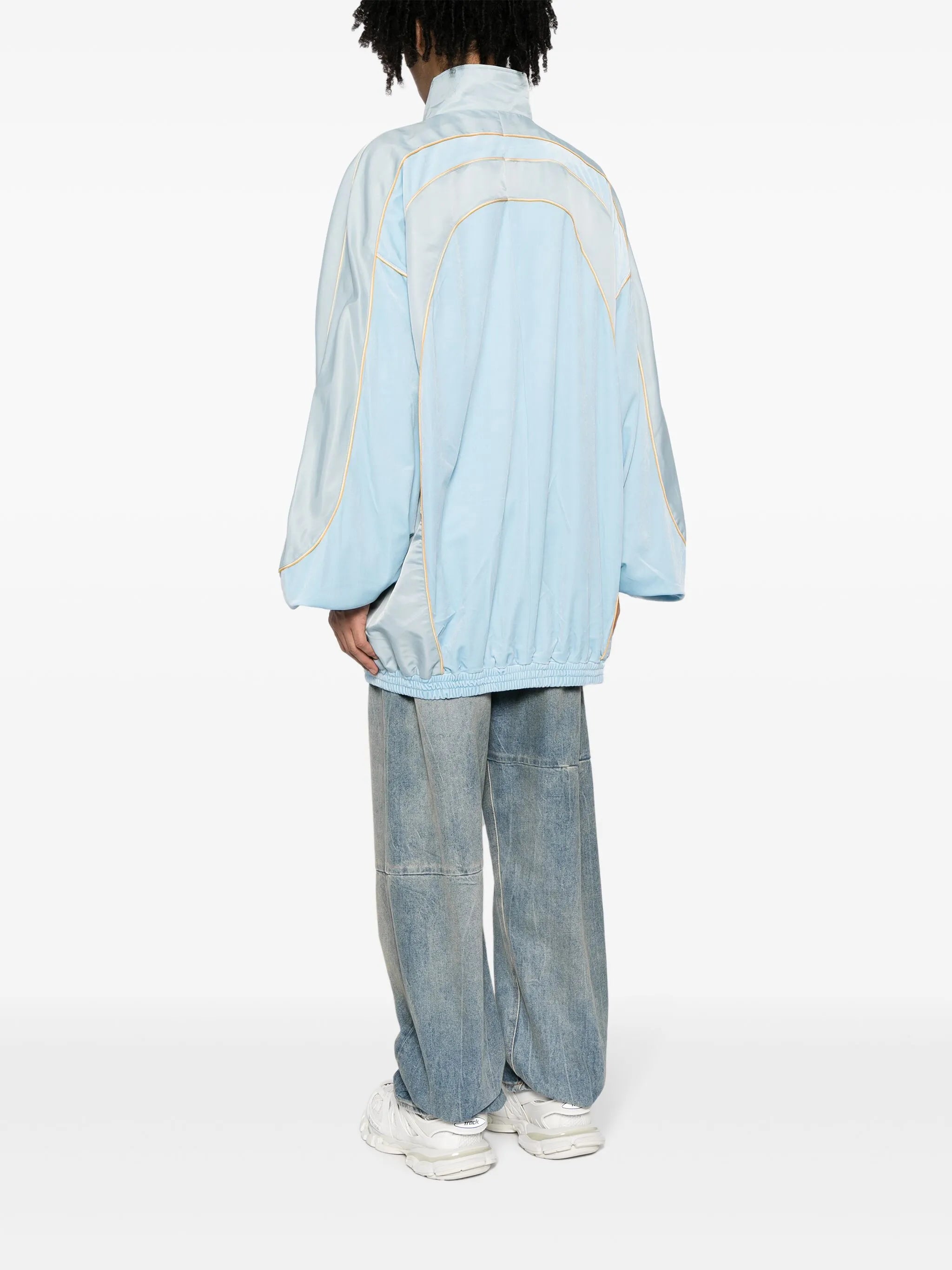 high-neck zipped lightweight jacket