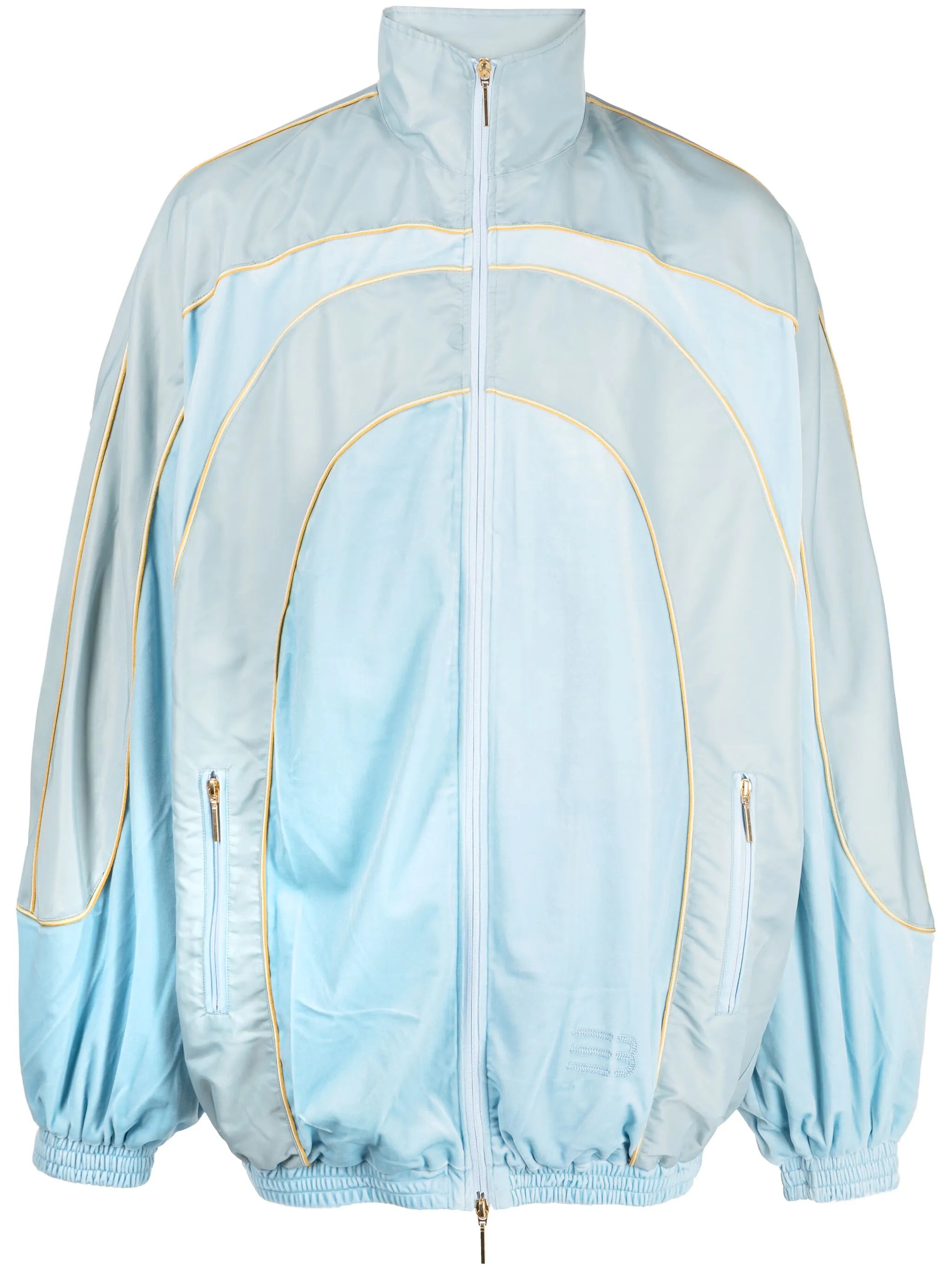 high-neck zipped lightweight jacket