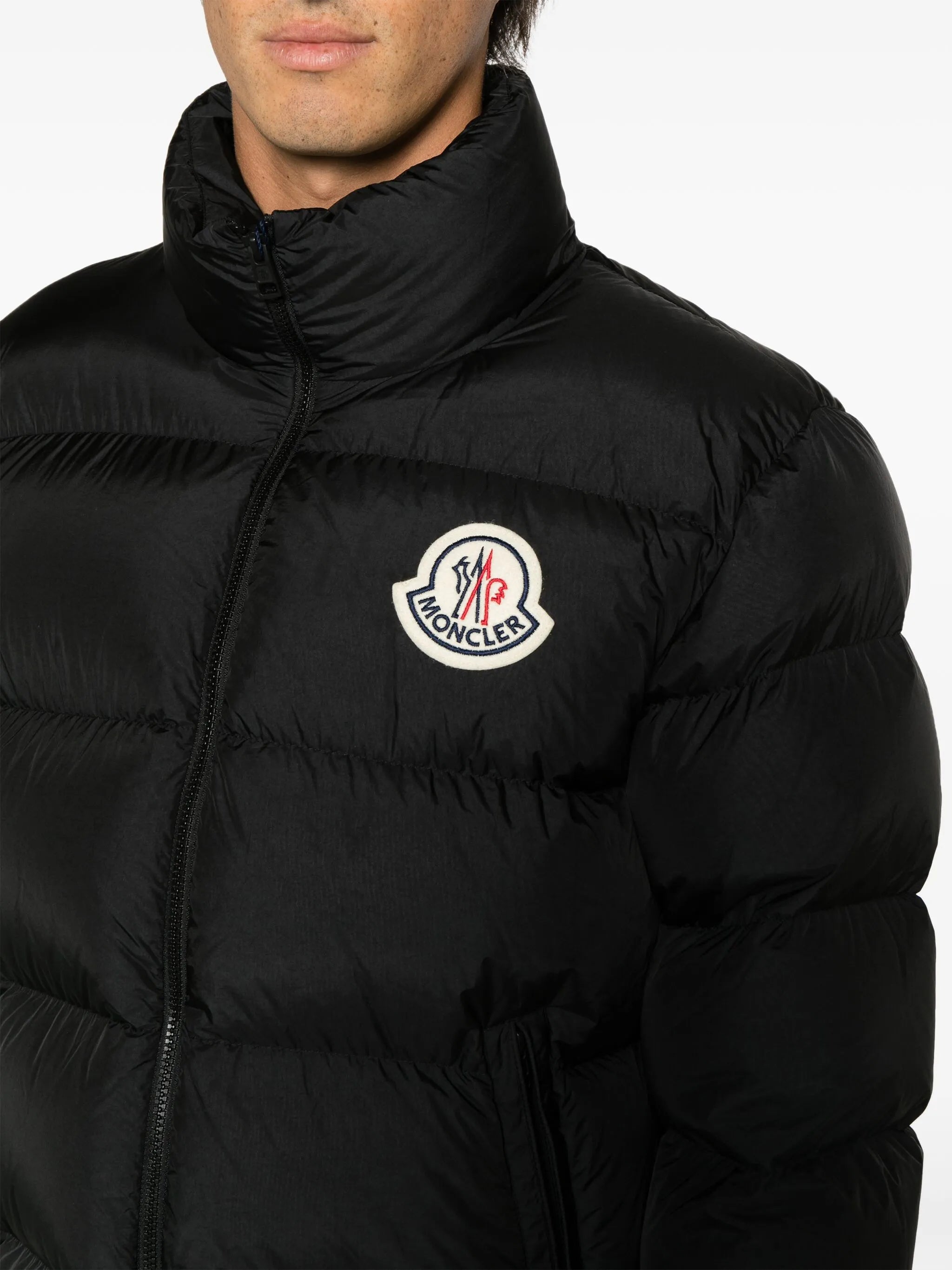 Citalia logo-patch padded jacket