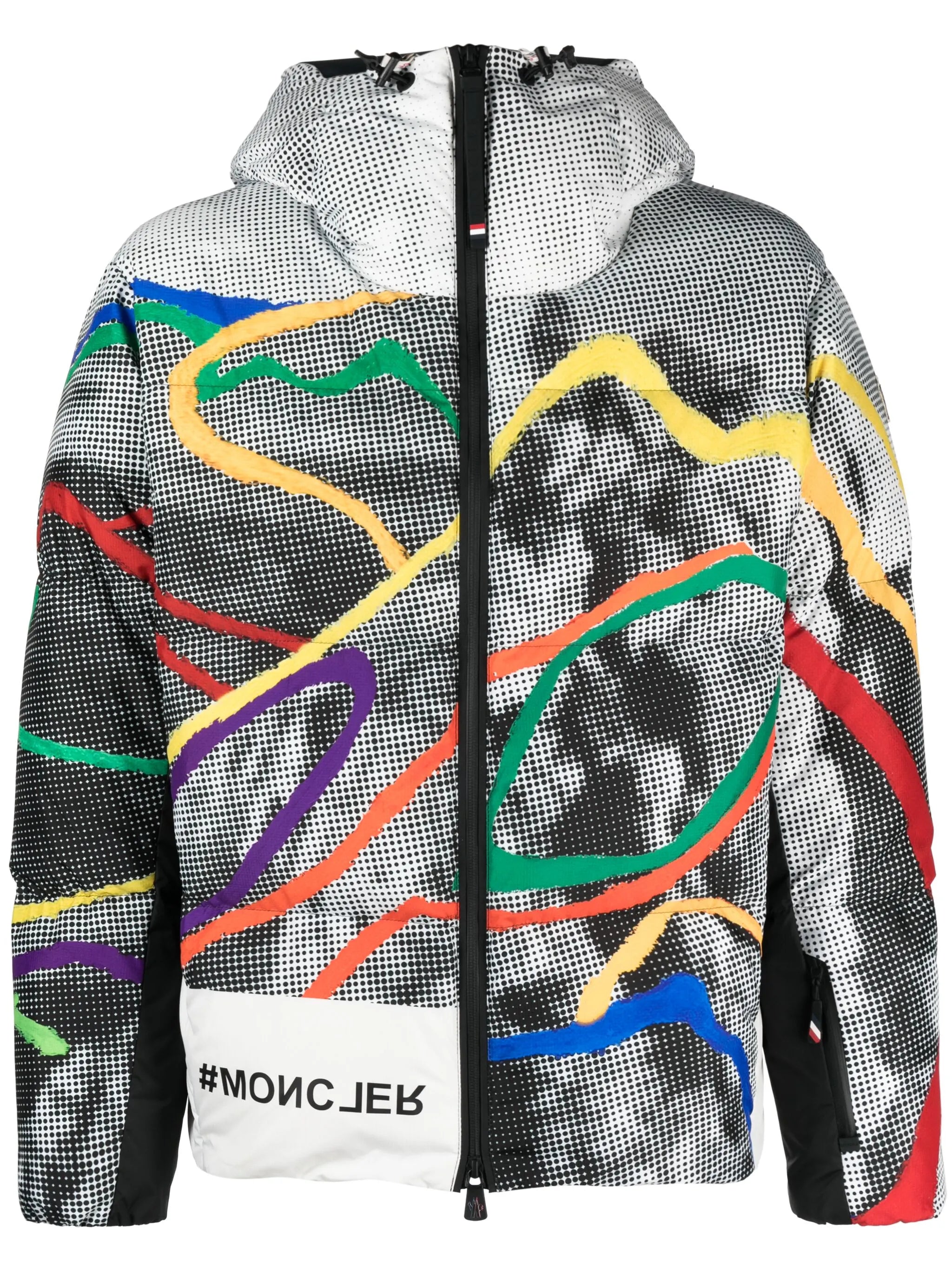 printed padded ski jacket