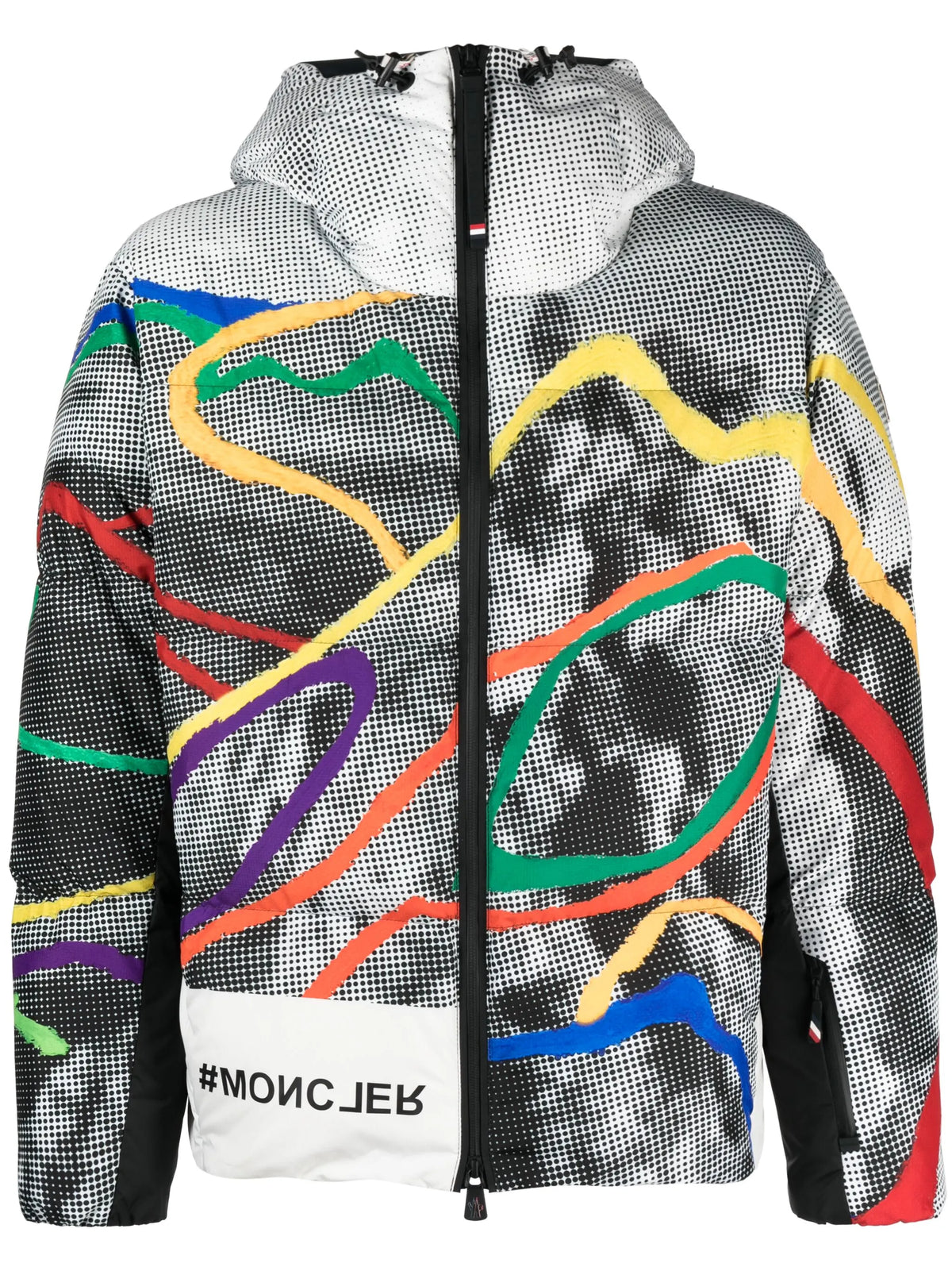 printed padded ski jacket