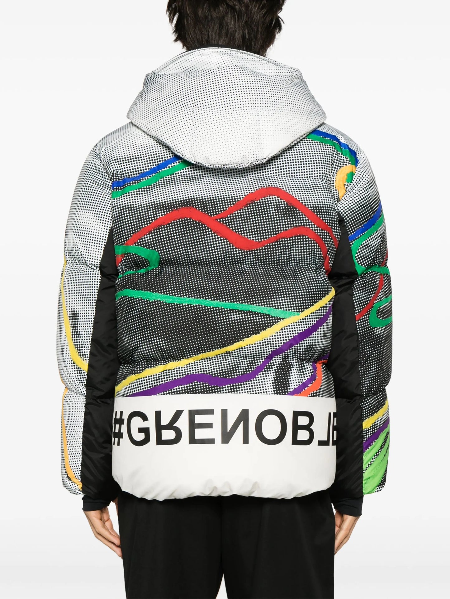 printed padded ski jacket