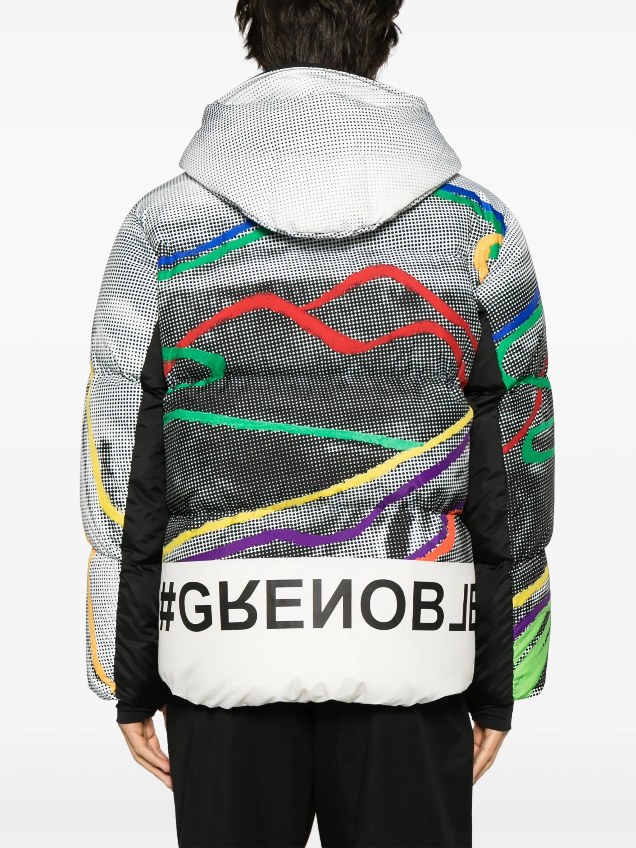 printed padded ski jacket