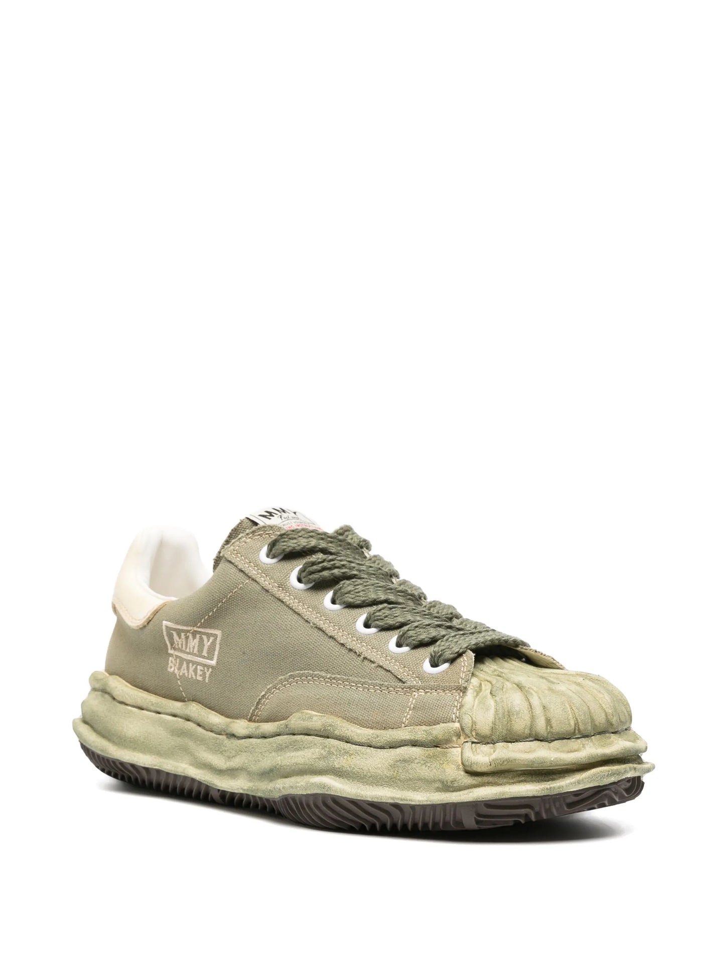 logo-print leather sneakers