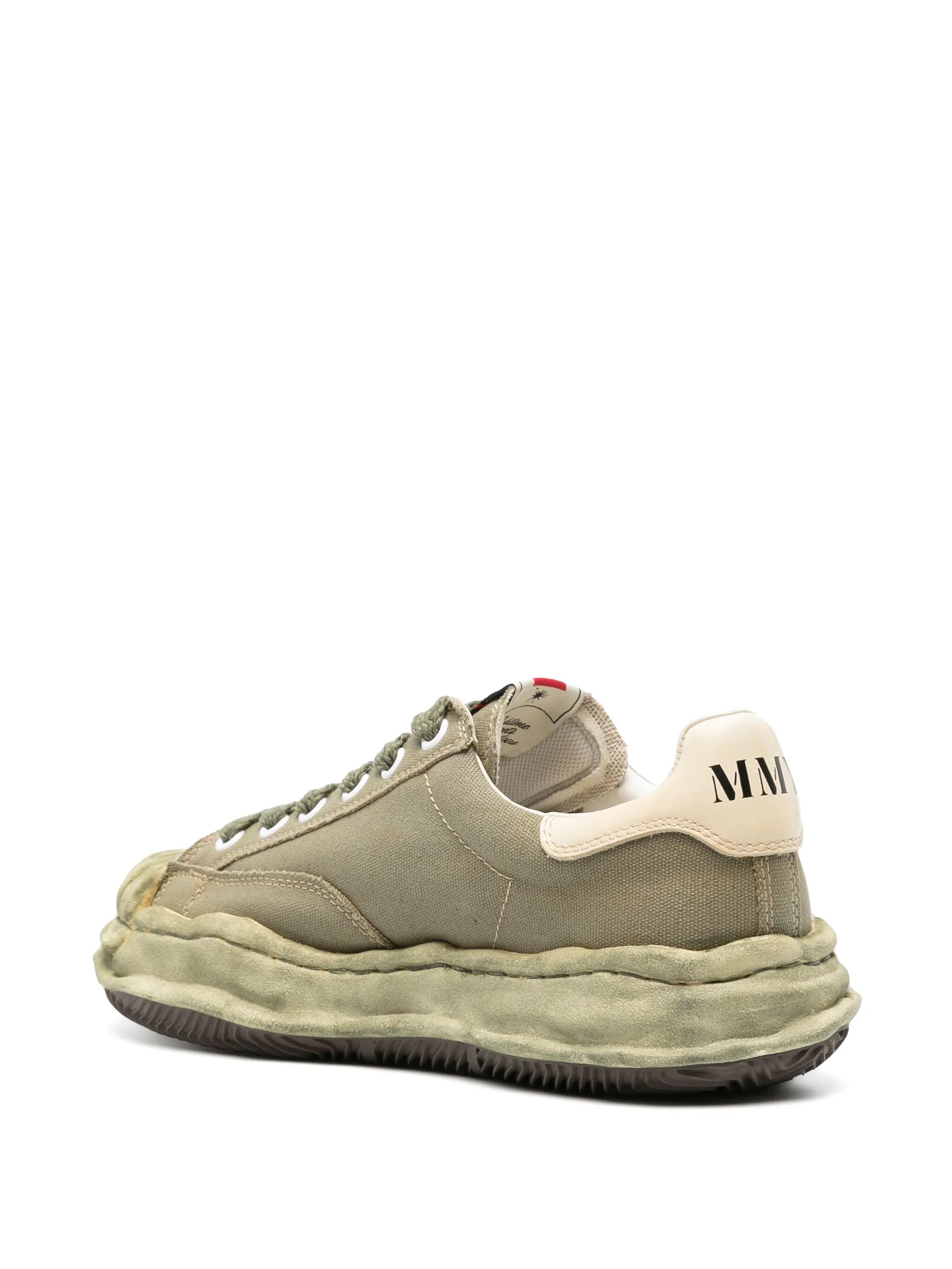 logo-print leather sneakers