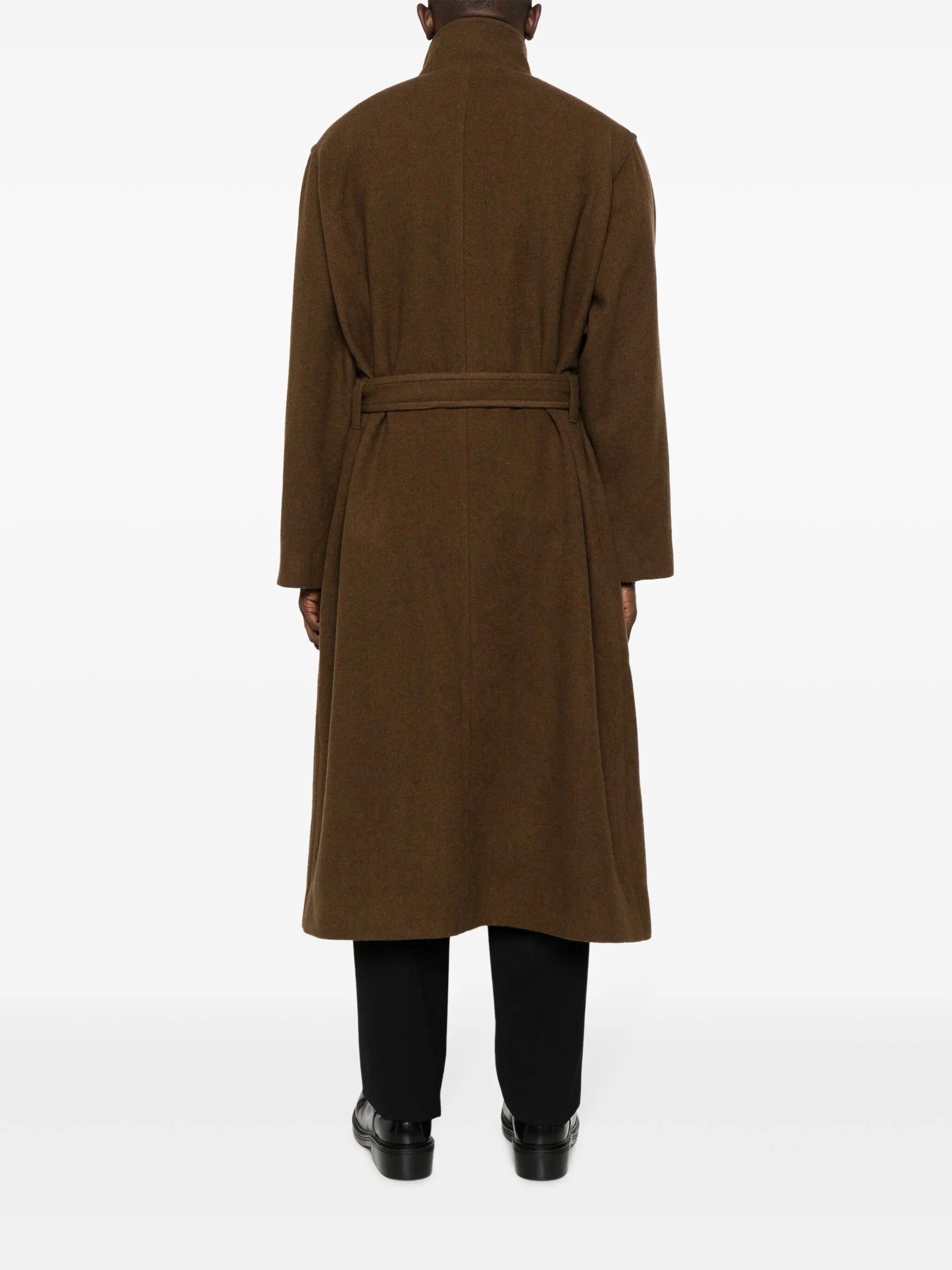 belted wool-blend coat
