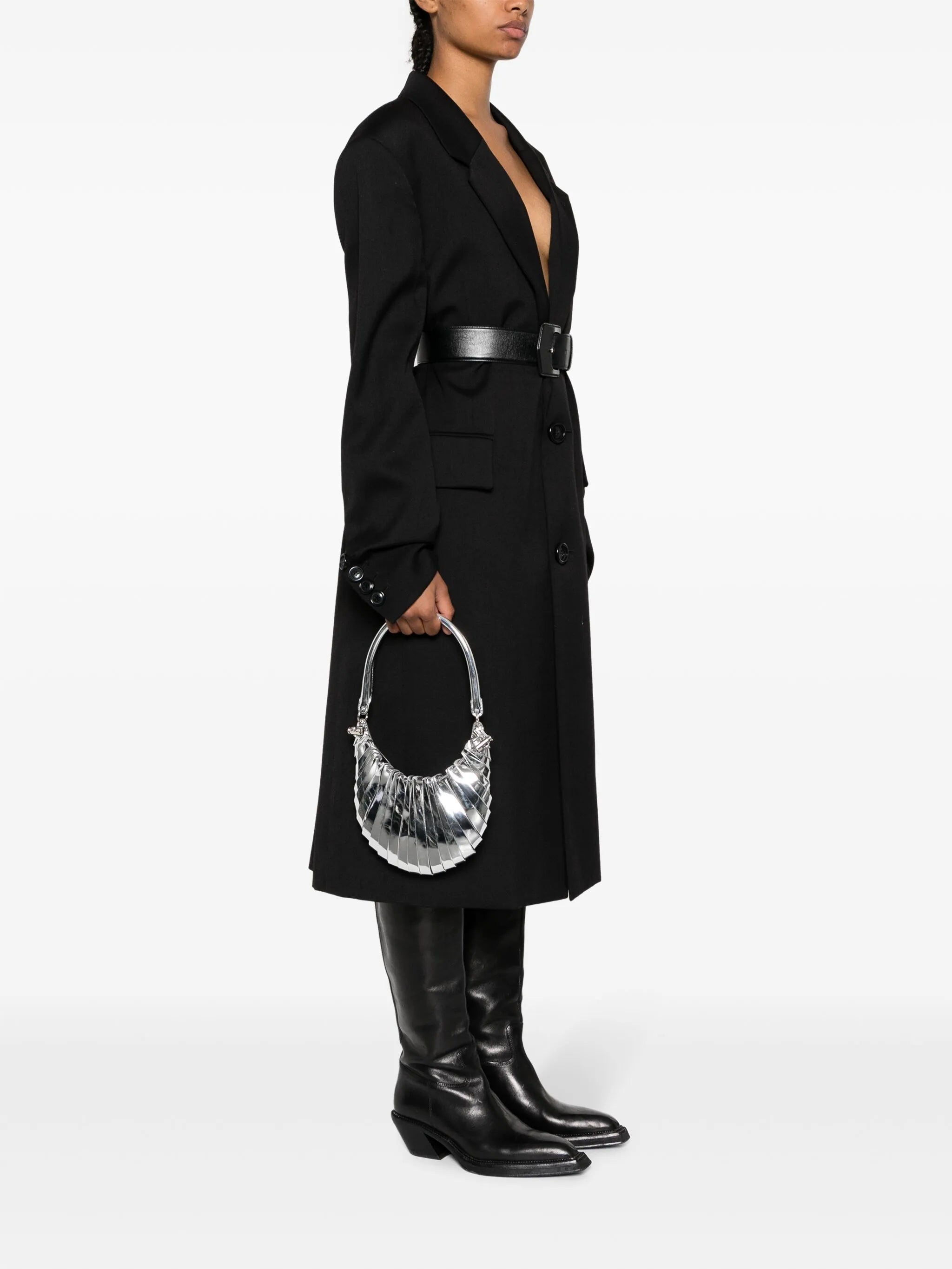 Mini Petal metallic shoulder bag