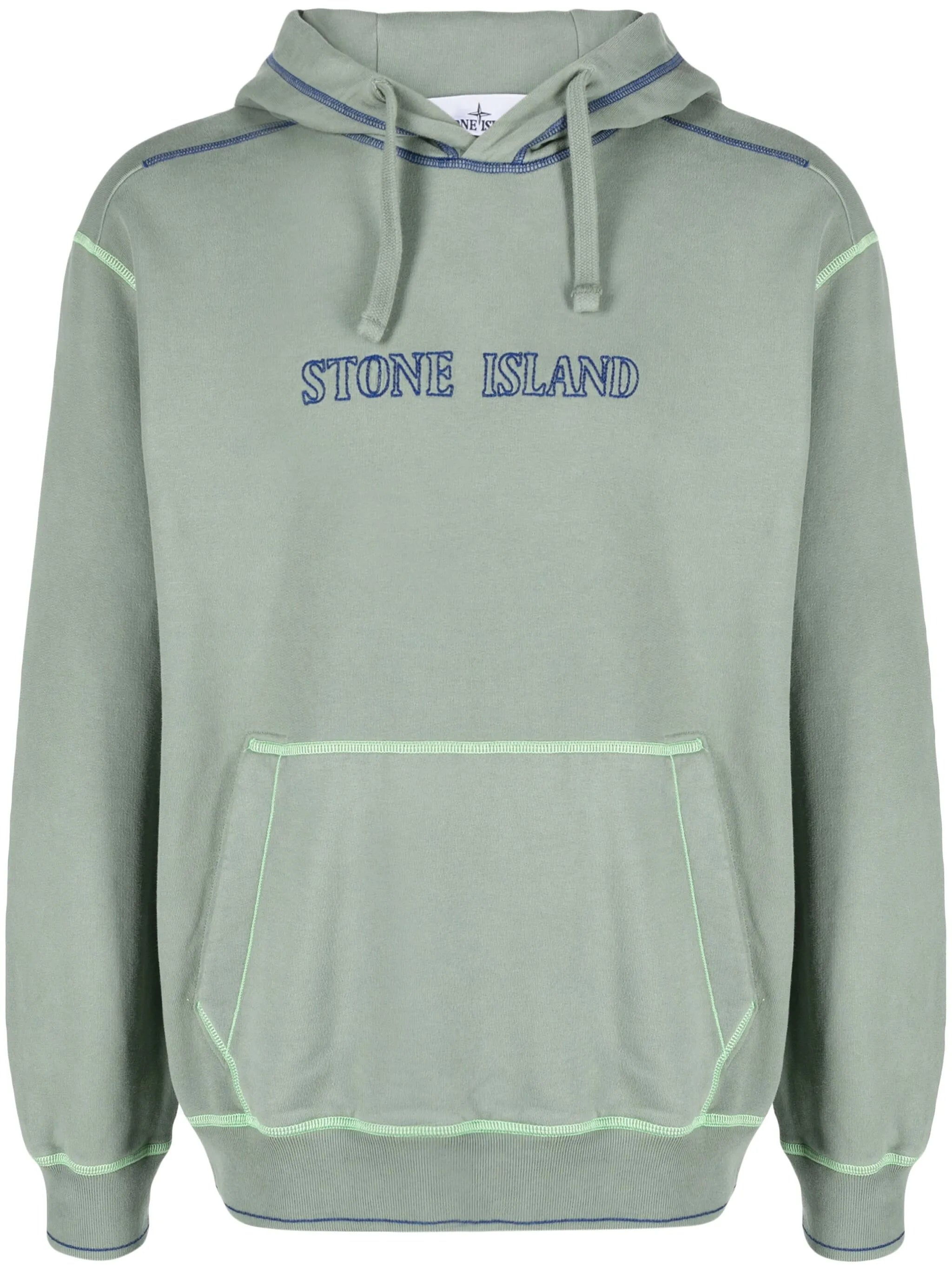 logo-embroidered cotton hoodie