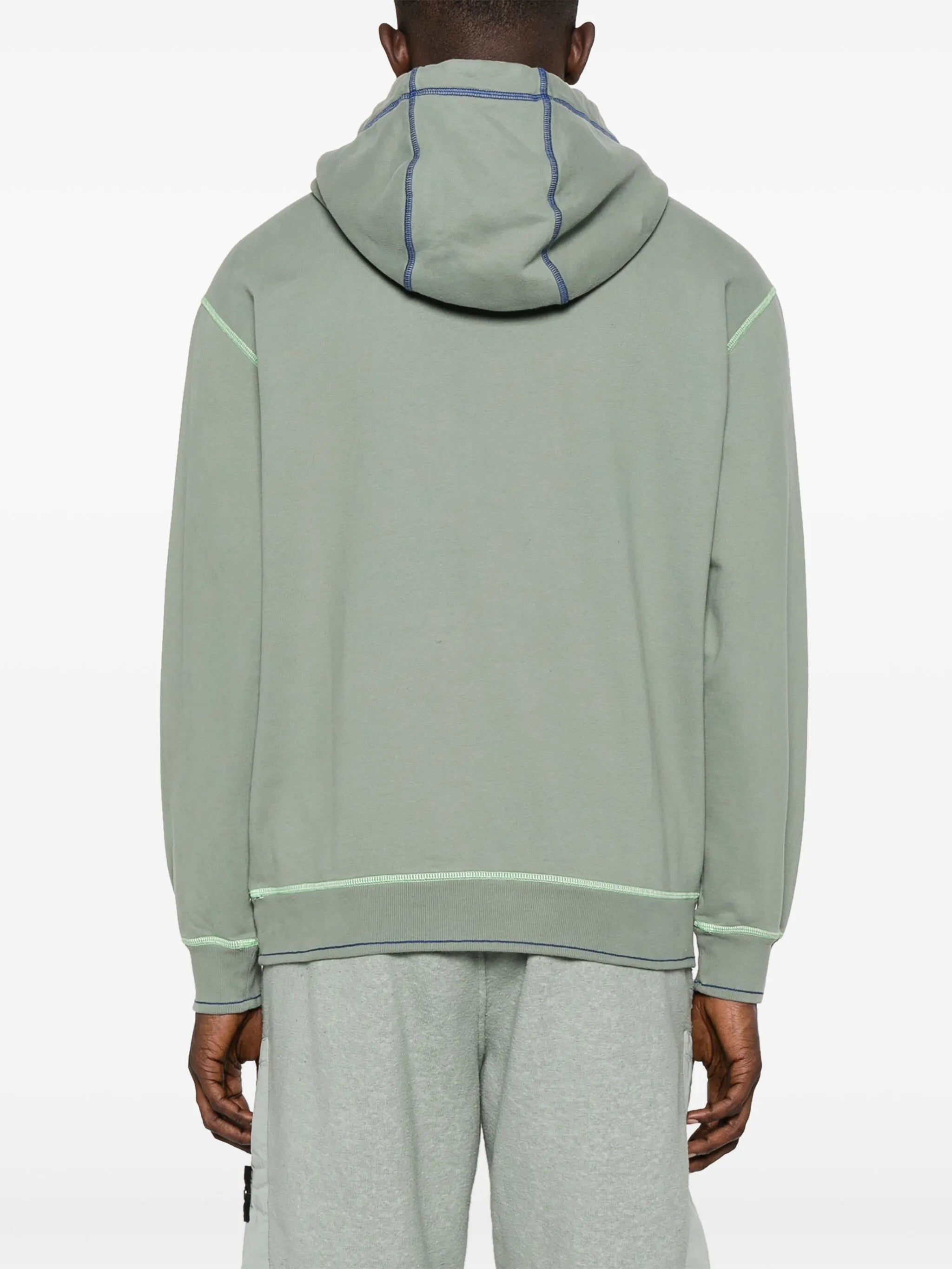 logo-embroidered cotton hoodie