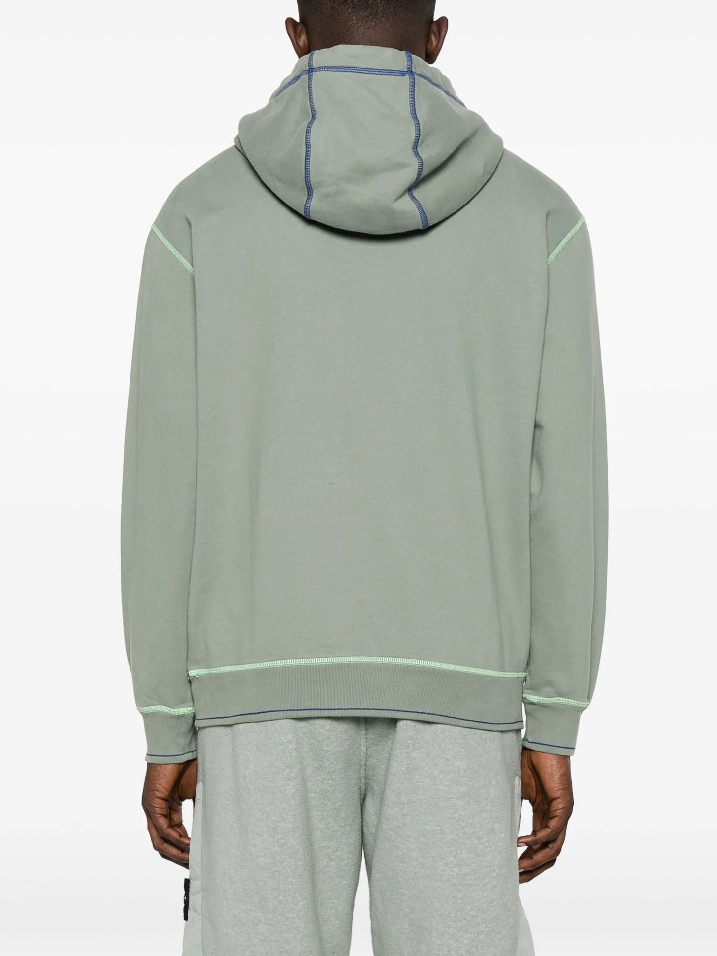 logo-embroidered cotton hoodie