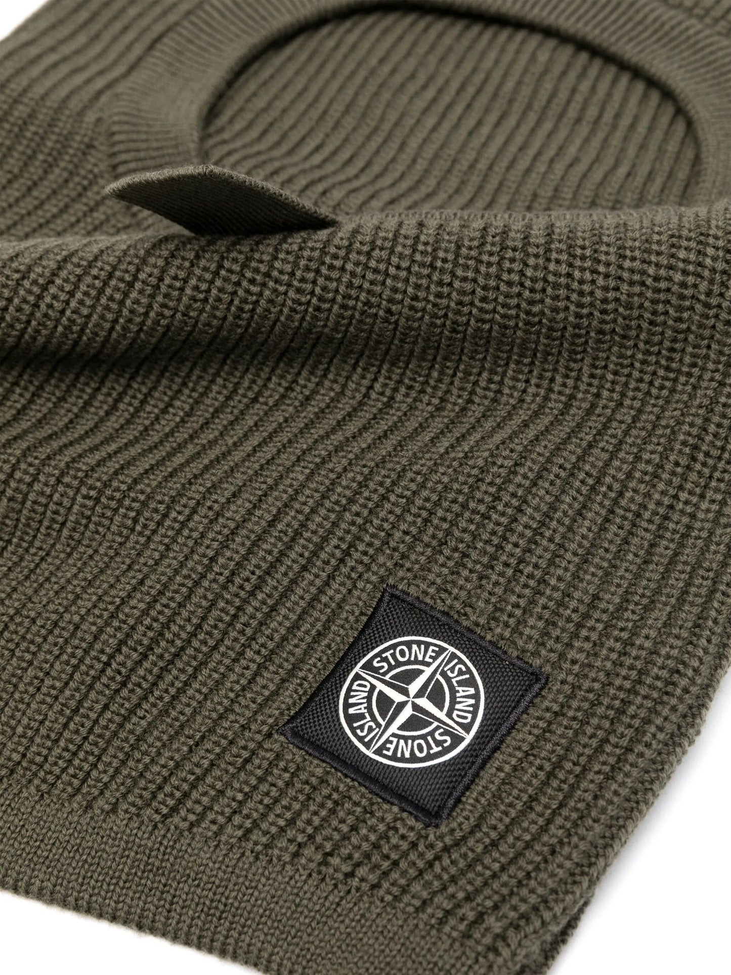 Compass-patch virgin wool balaclava