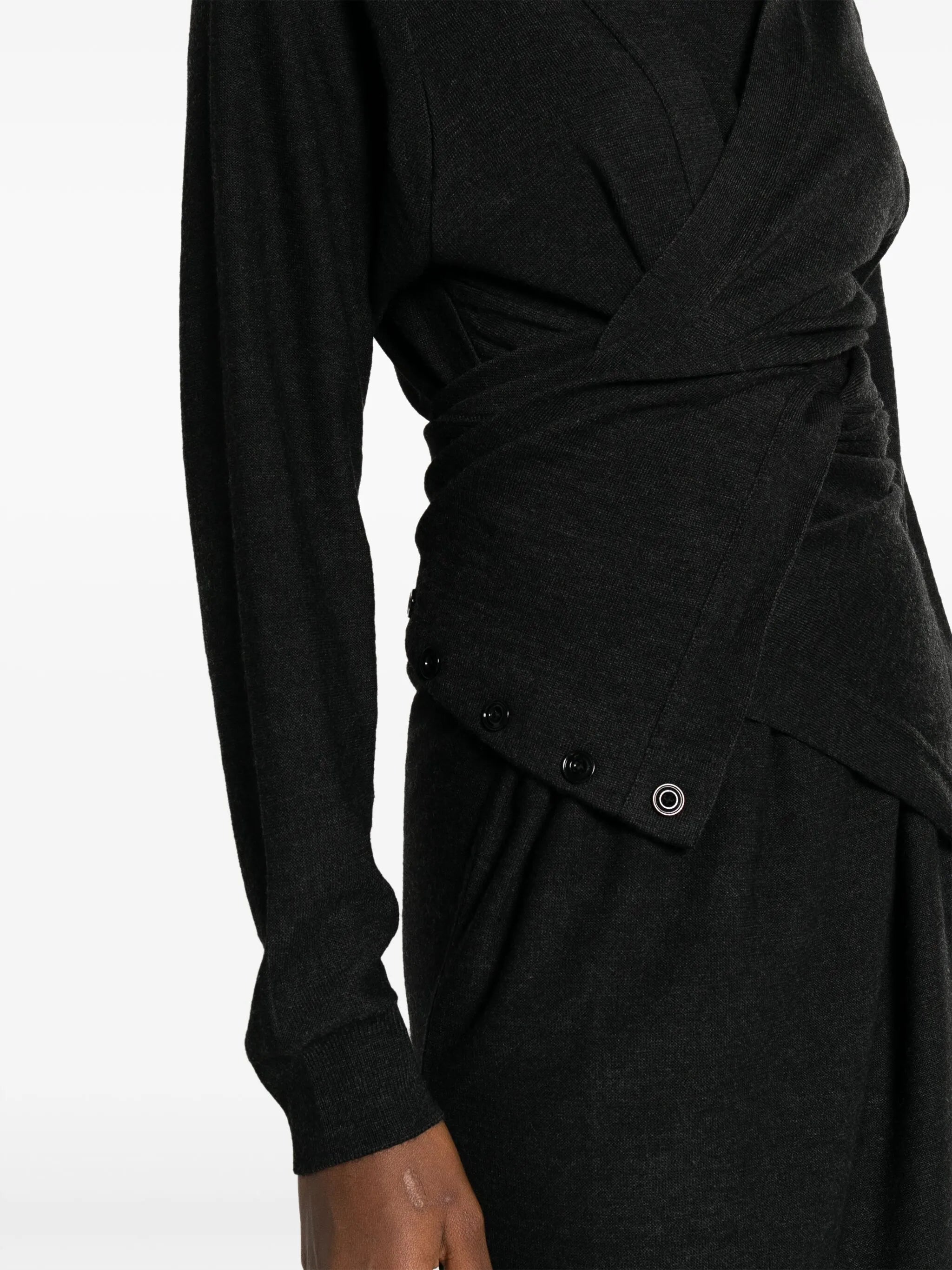 wool-blend midi dress
