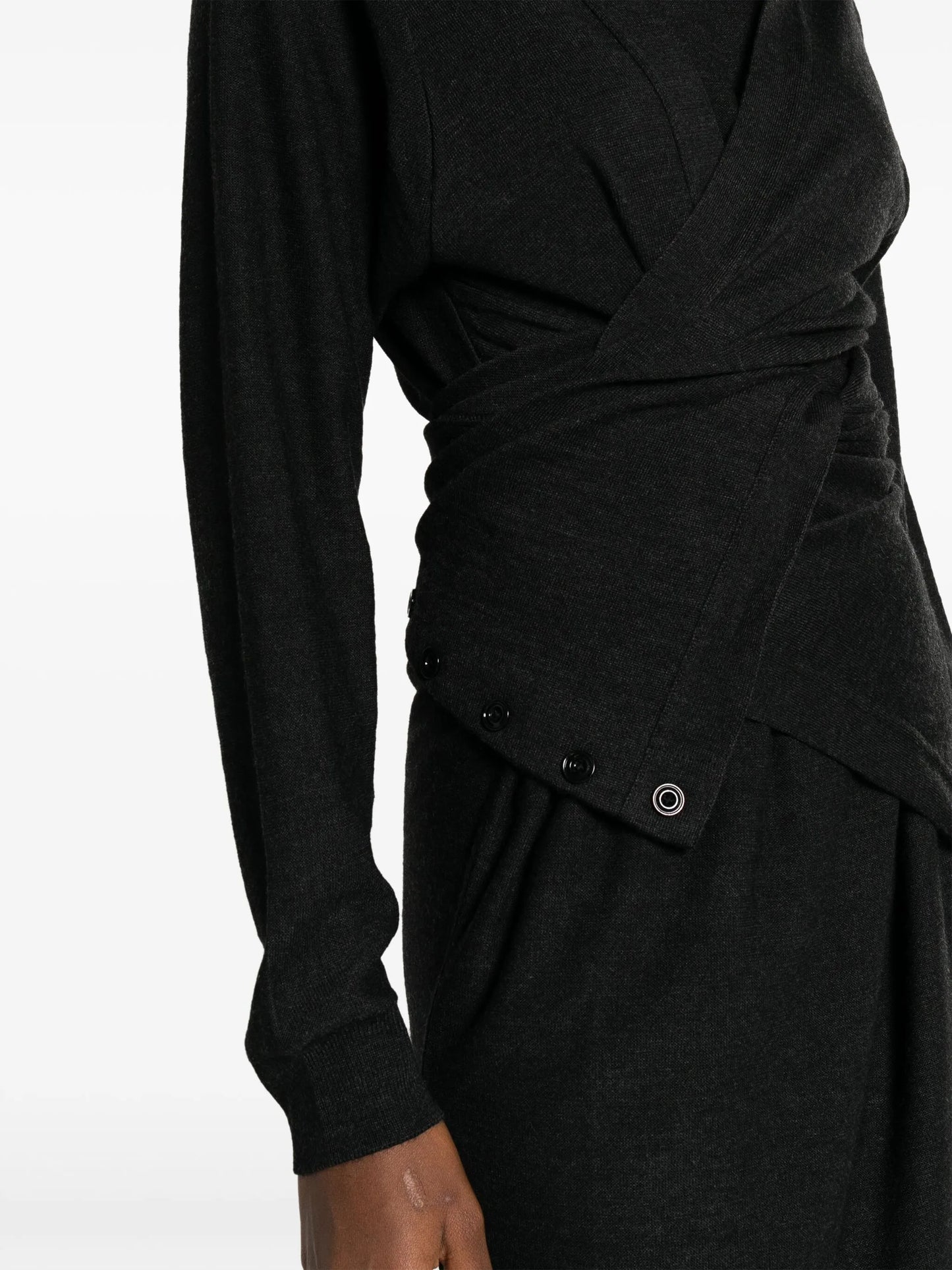 wool-blend midi dress