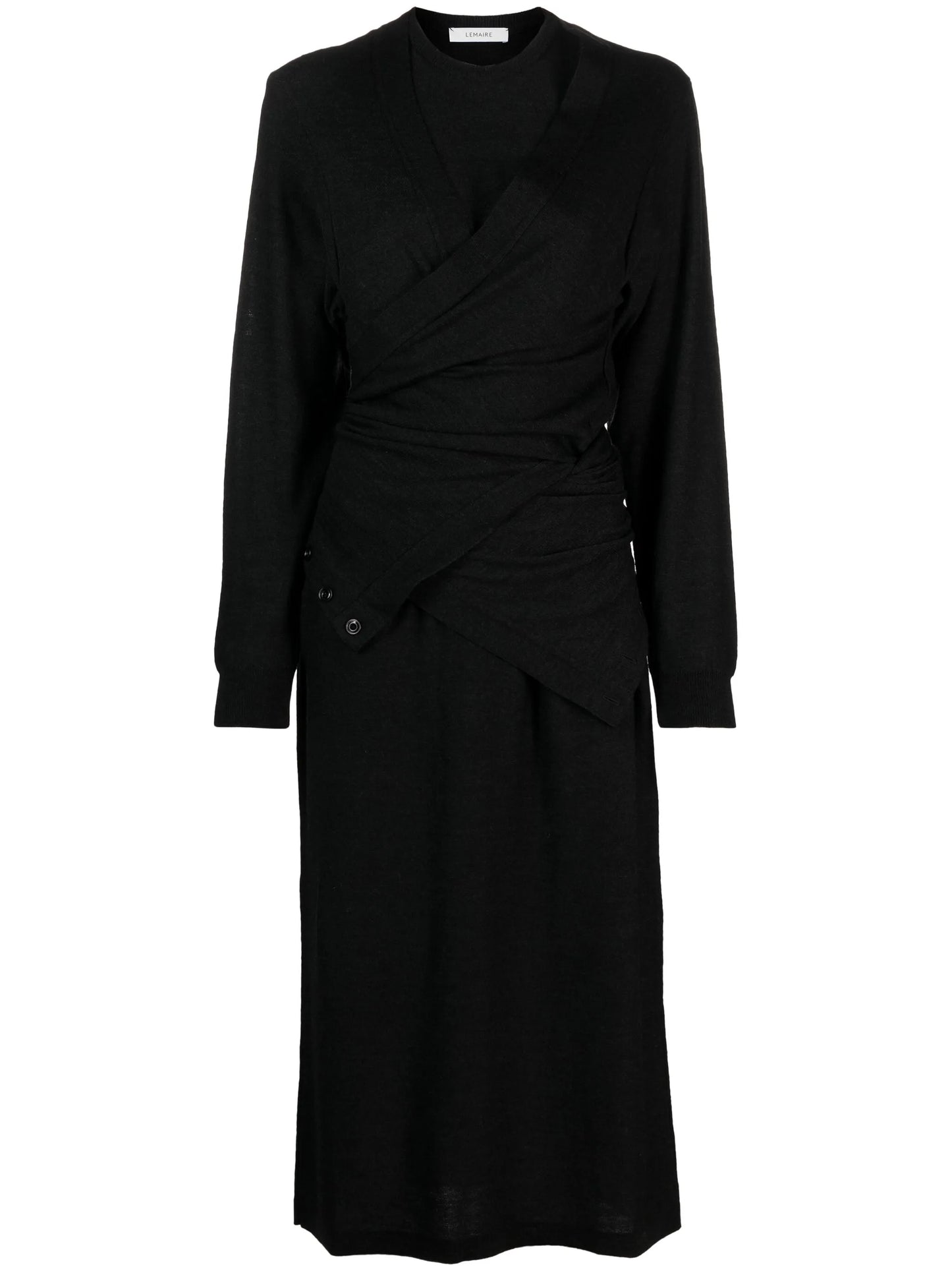 wool-blend midi dress