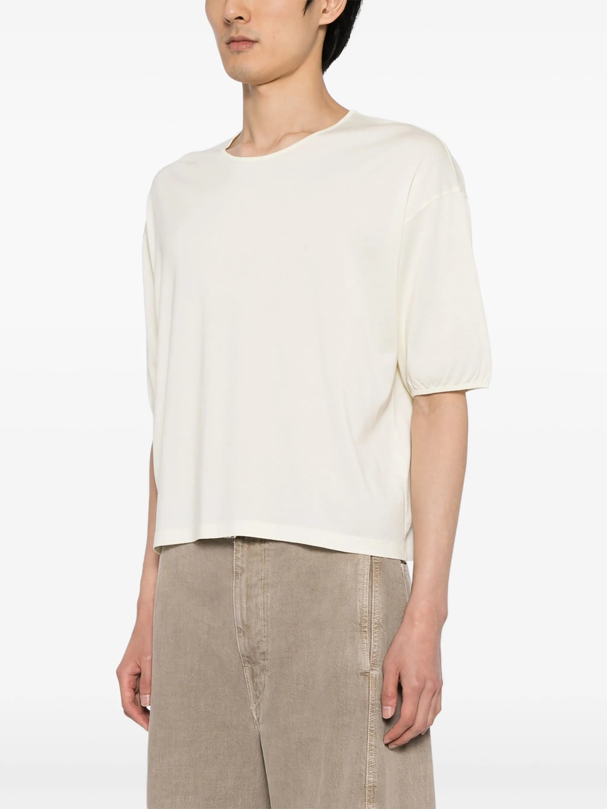 drop-shoulder cotton T-shirt