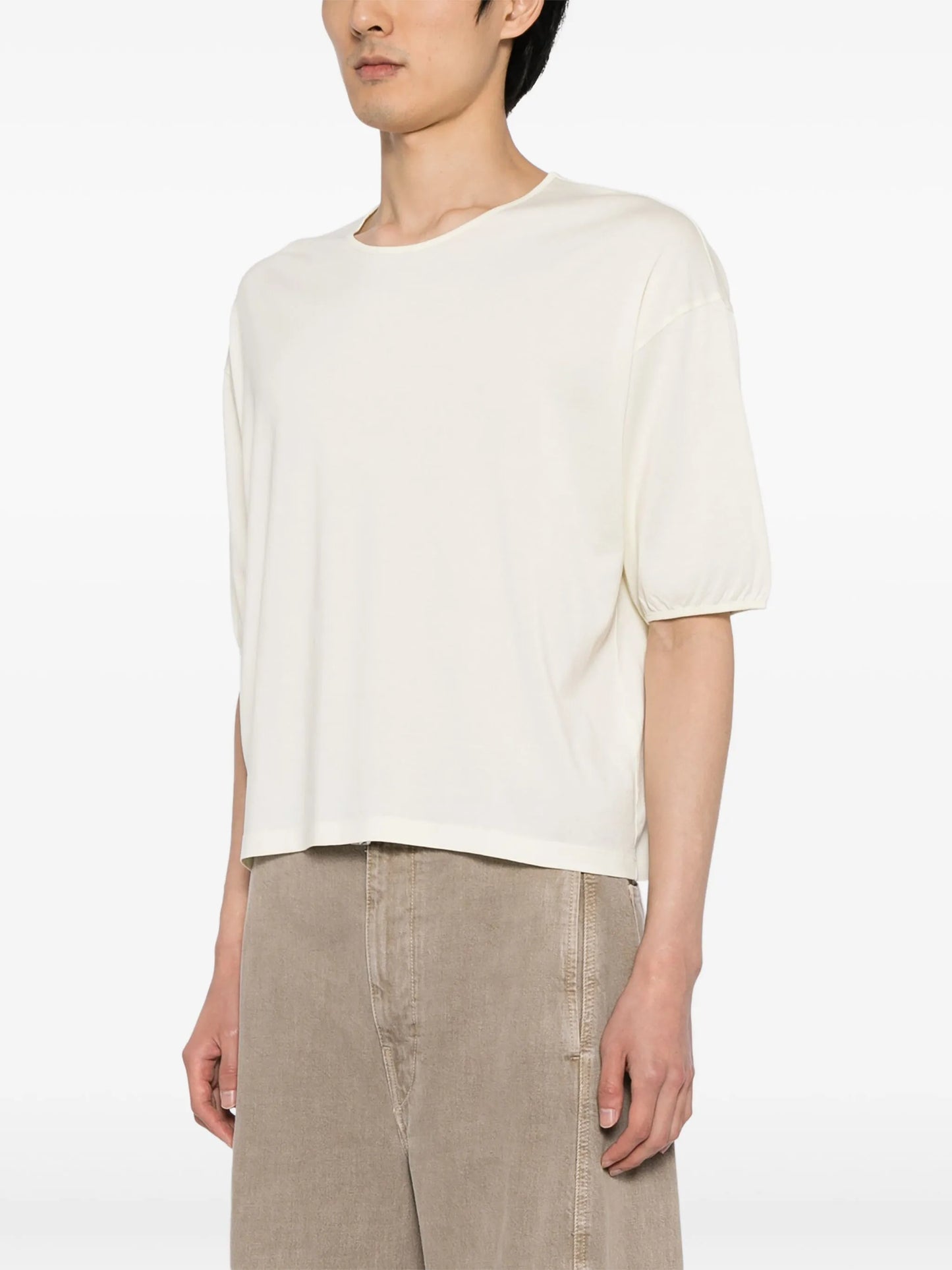 drop-shoulder cotton T-shirt