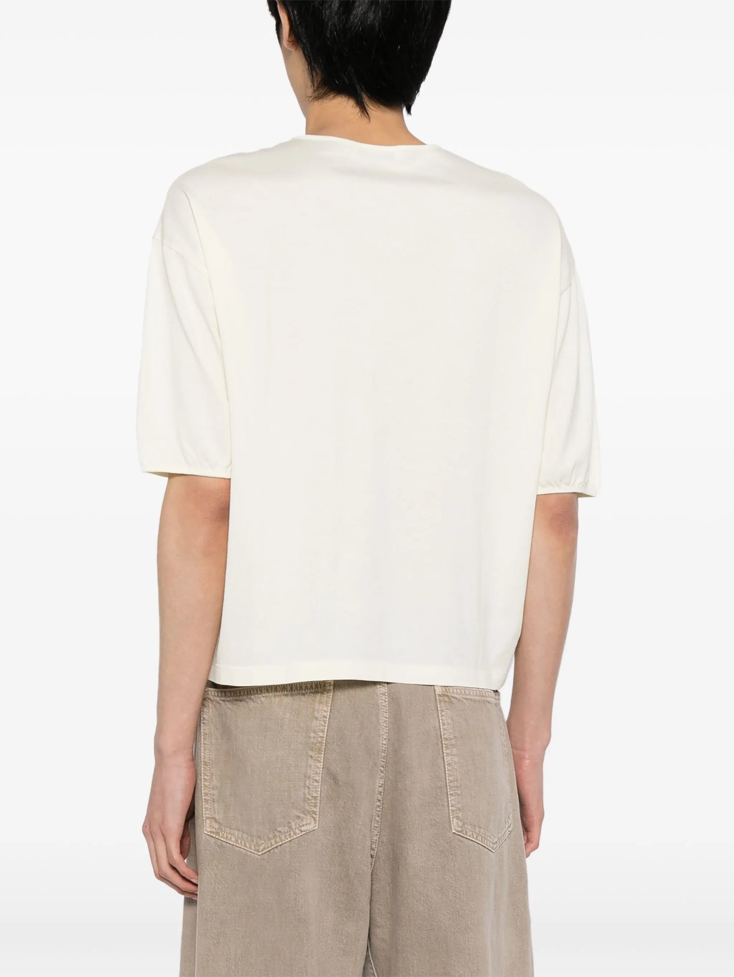 drop-shoulder cotton T-shirt