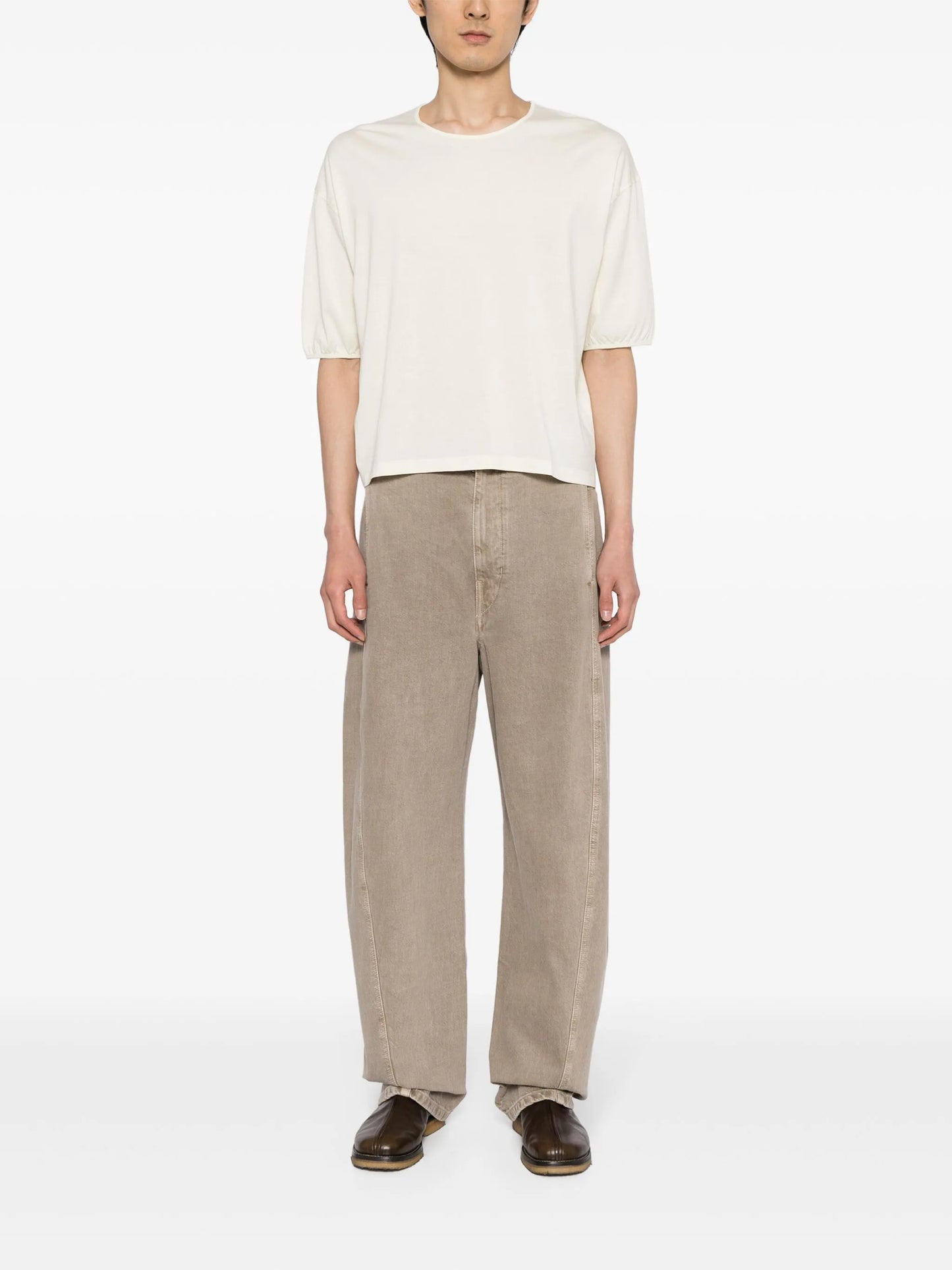 drop-shoulder cotton T-shirt