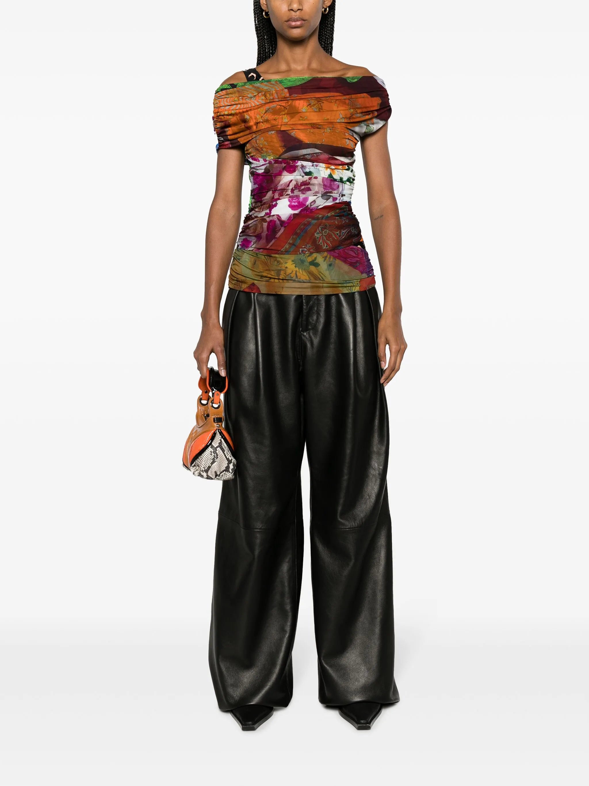 Body Shelter draped off-shoulder top